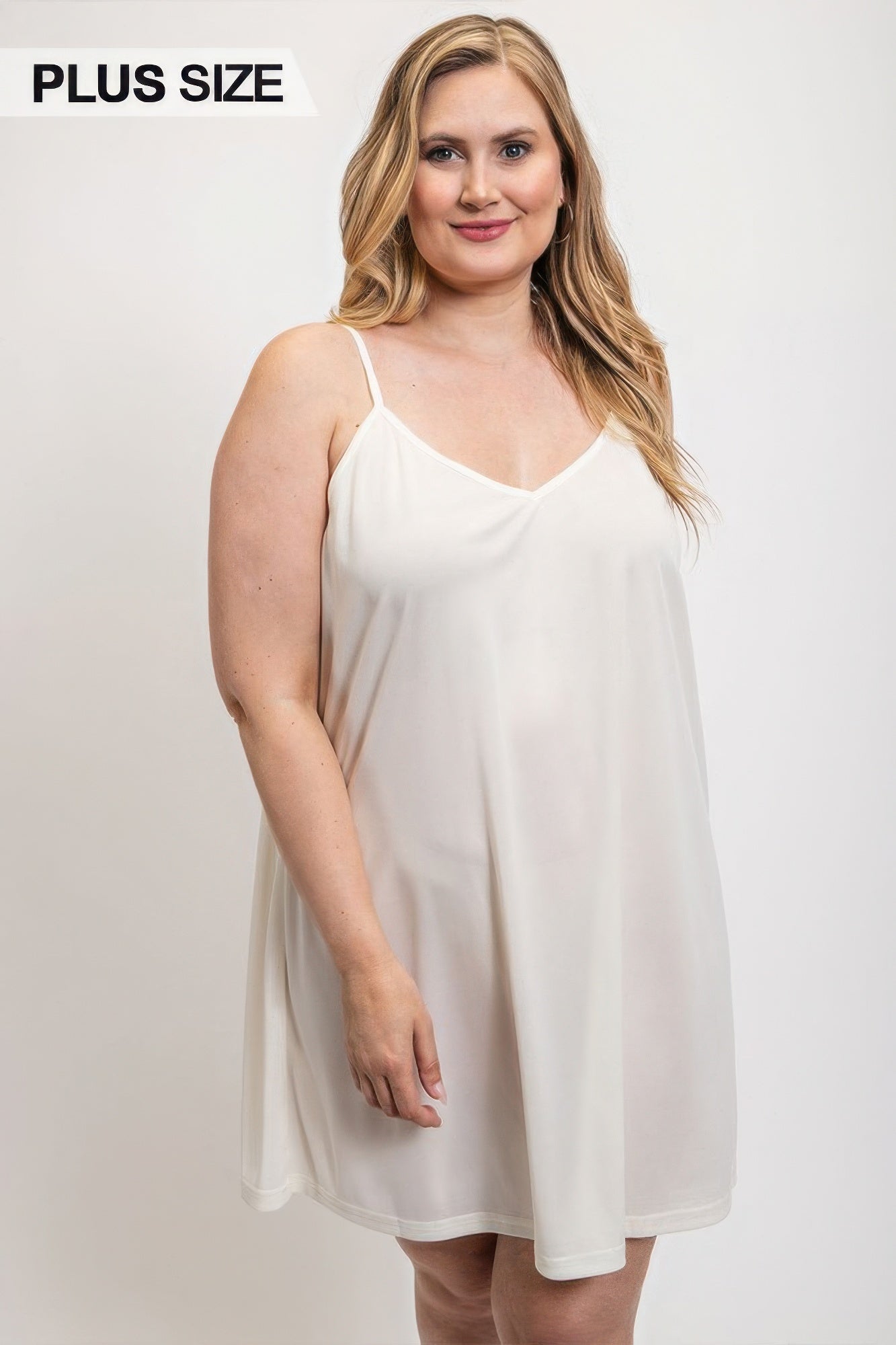 V-neck slip dress with adjustable straps product image