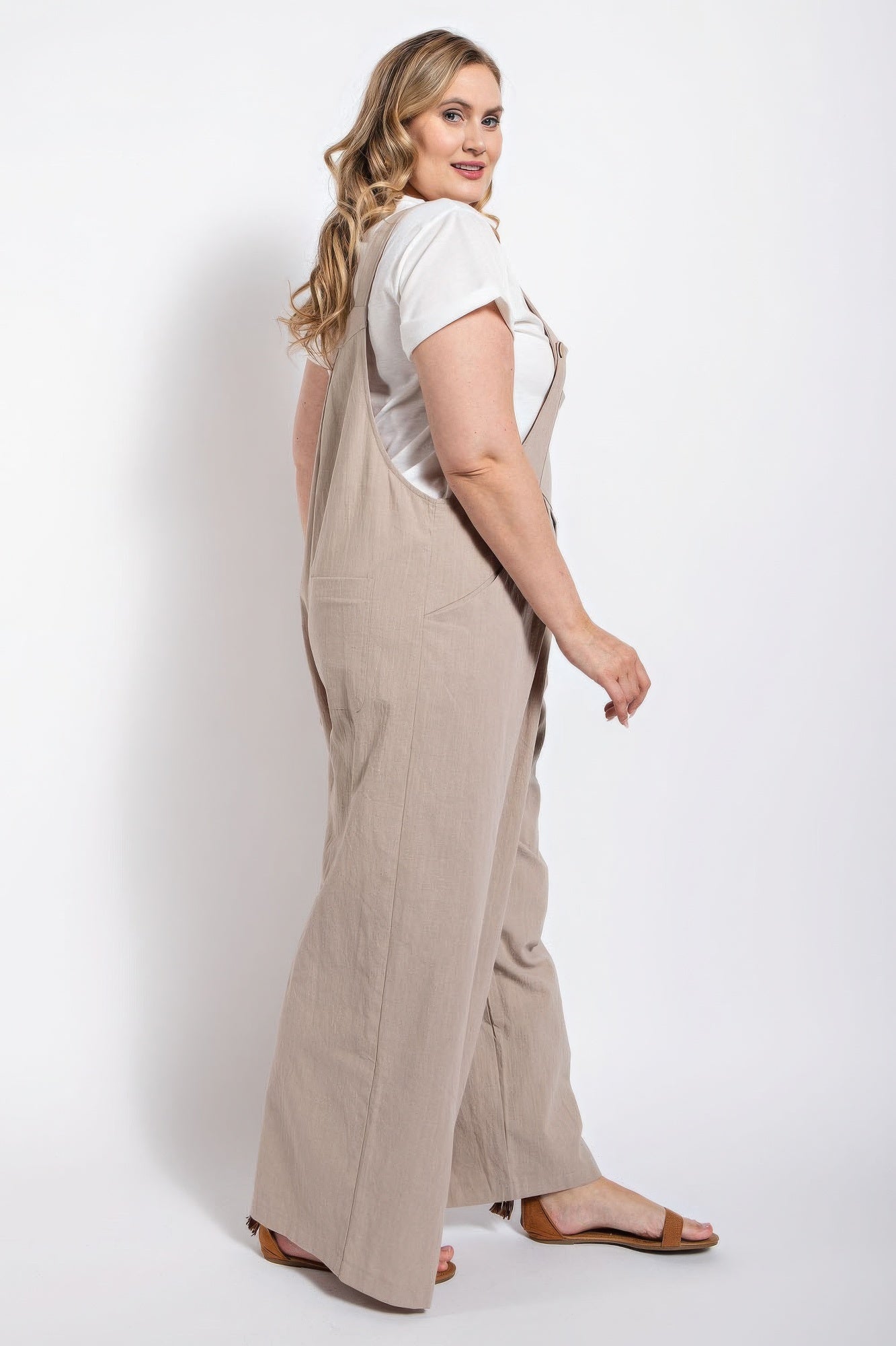 Pintuck detail overall with side pockets product image
