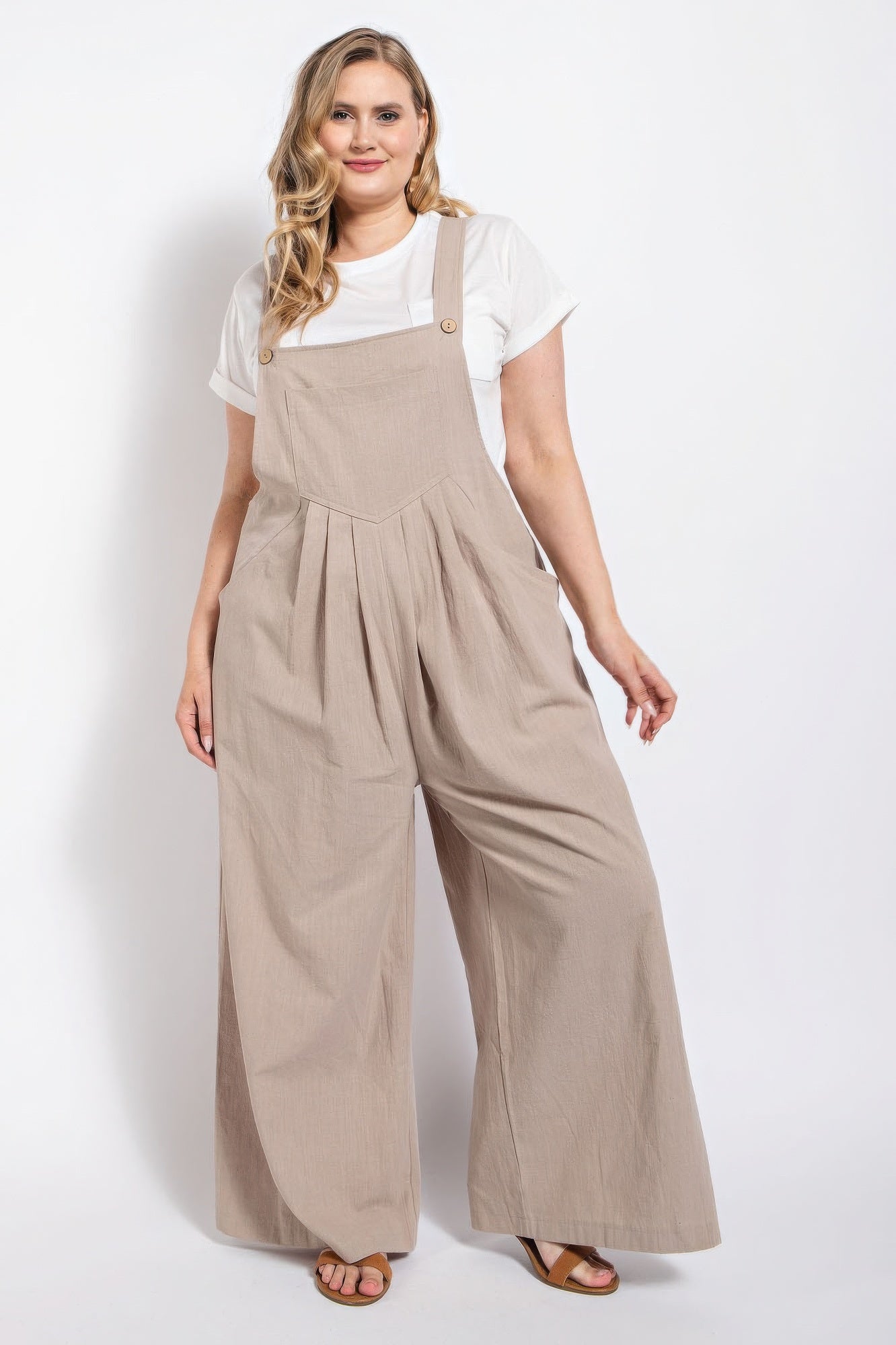 Pintuck detail overall with side pockets product image