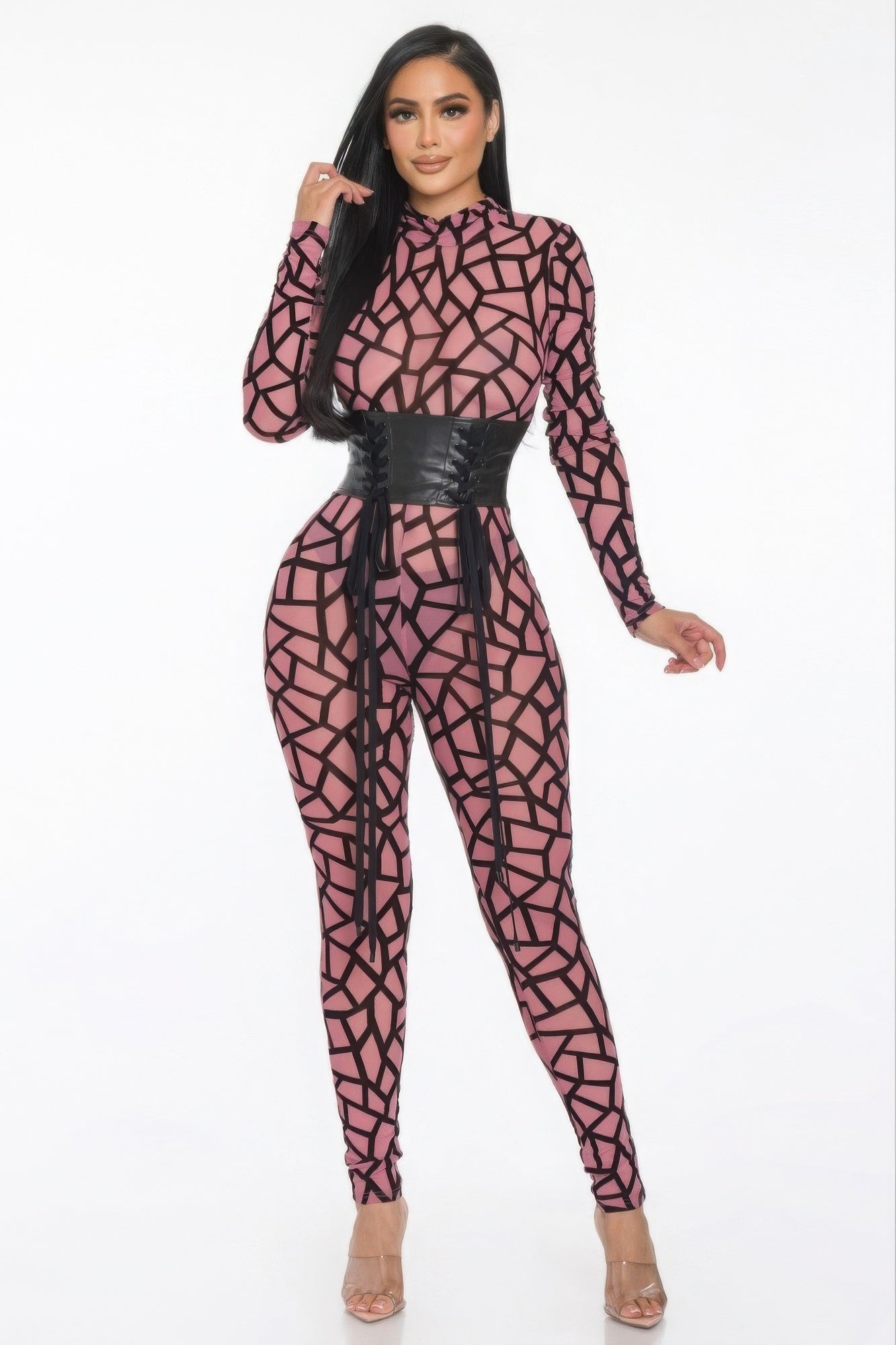 Geometric Printed Jersey Jumpsuit product image
