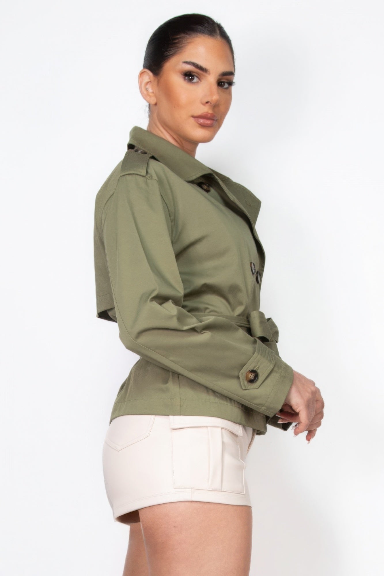 Double-breasted Waist-tie Trench Coat product image