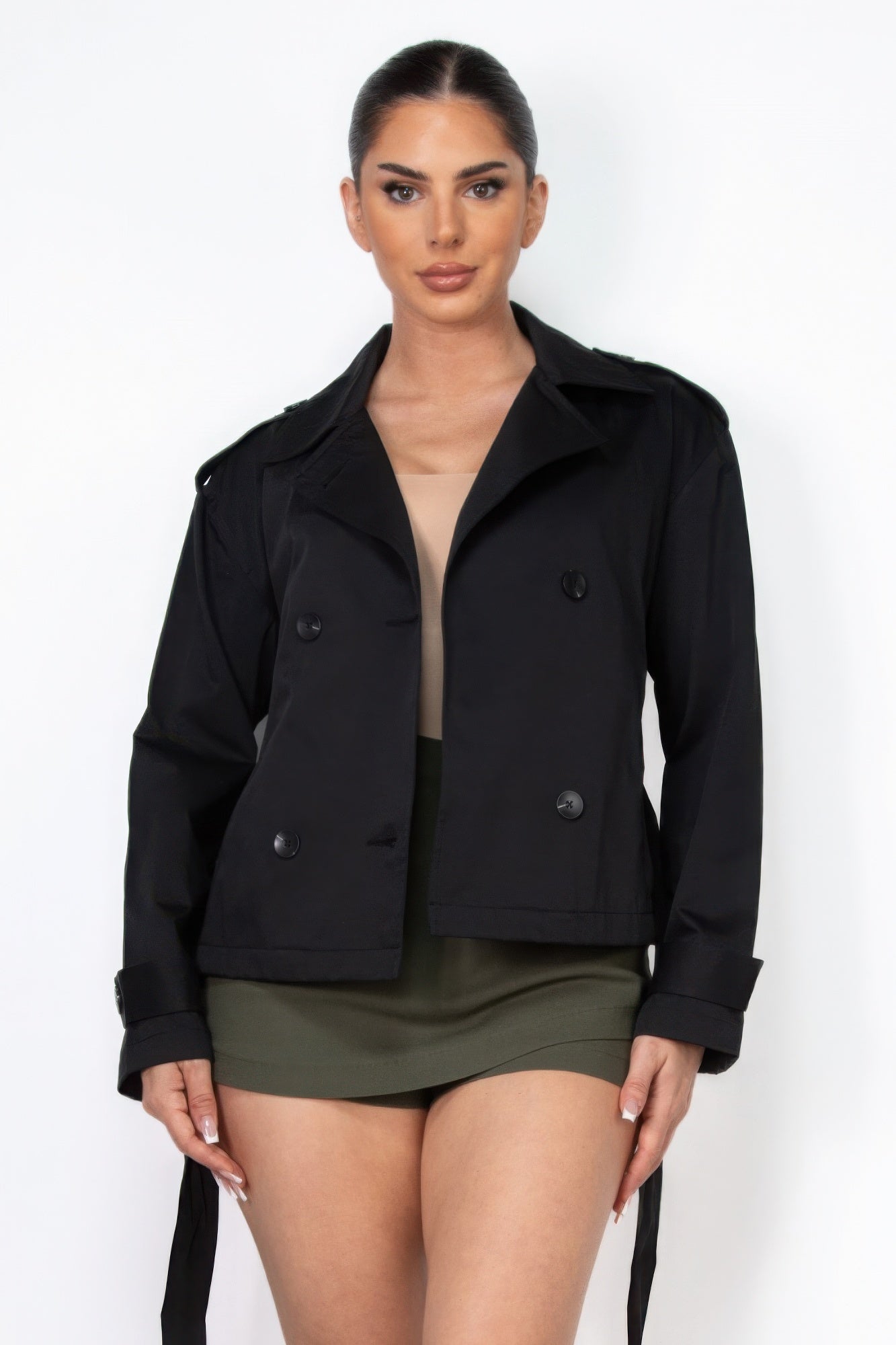 Double-breasted Waist-tie Trench Coat product image