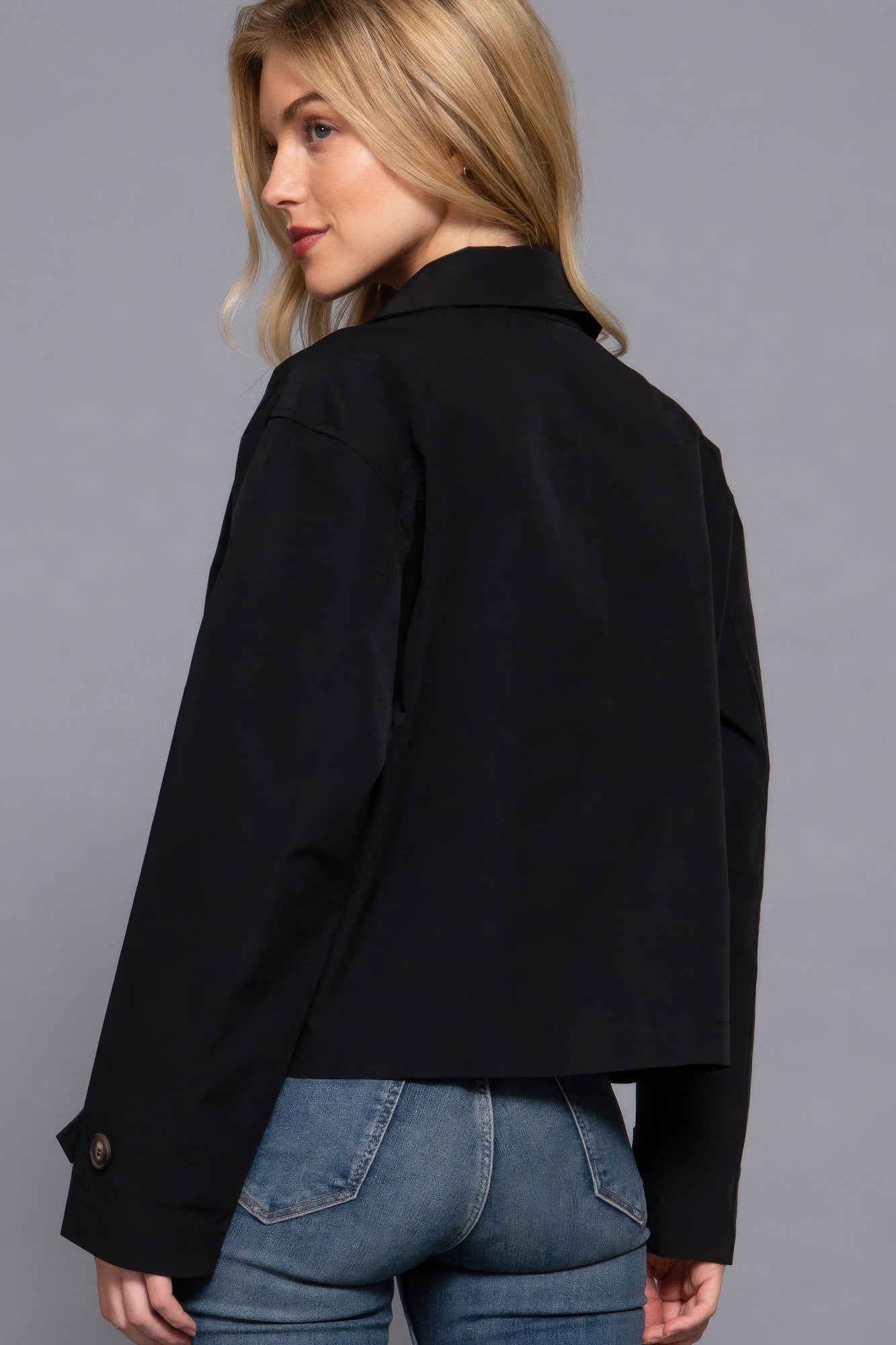 Double Breasted Short Trench Jacket product image