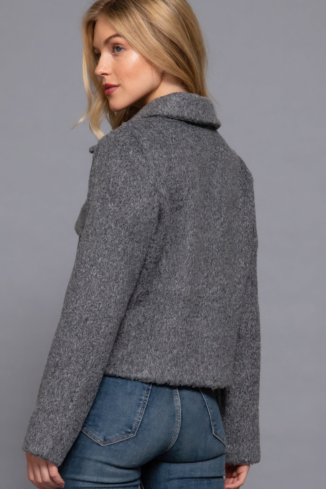 Long Slv Teddy Fleece Short Jacket product image