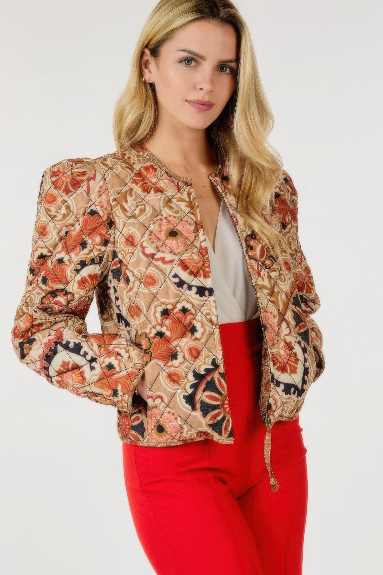 Zip Up Multi-print Jacket product image