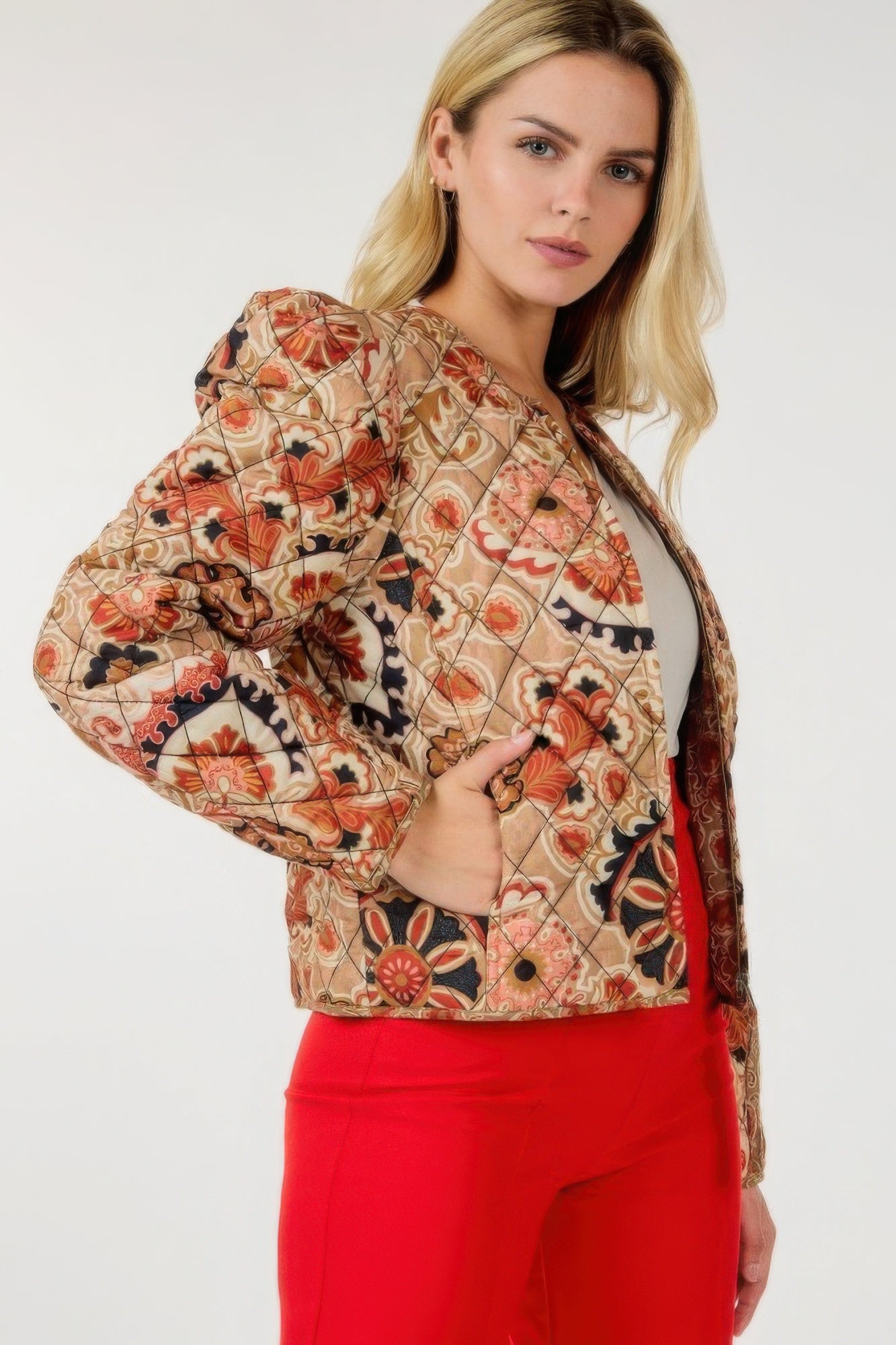 Zip Up Multi-print Jacket product image