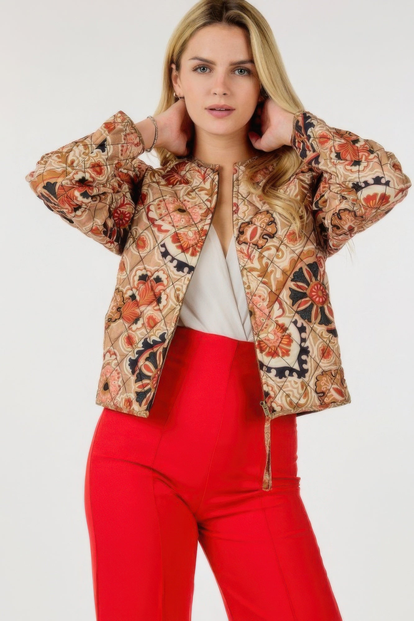 Zip Up Multi-print Jacket product image