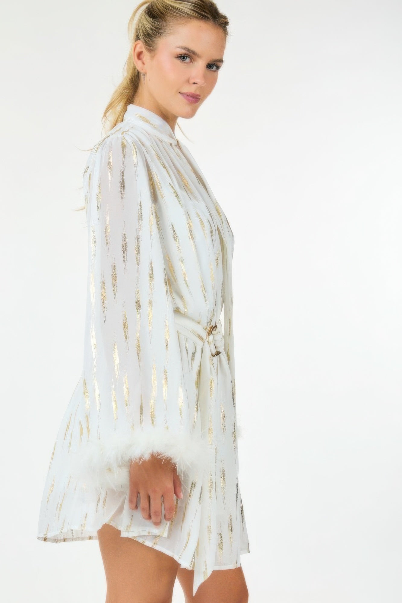 Metallic Print Short Dress product image