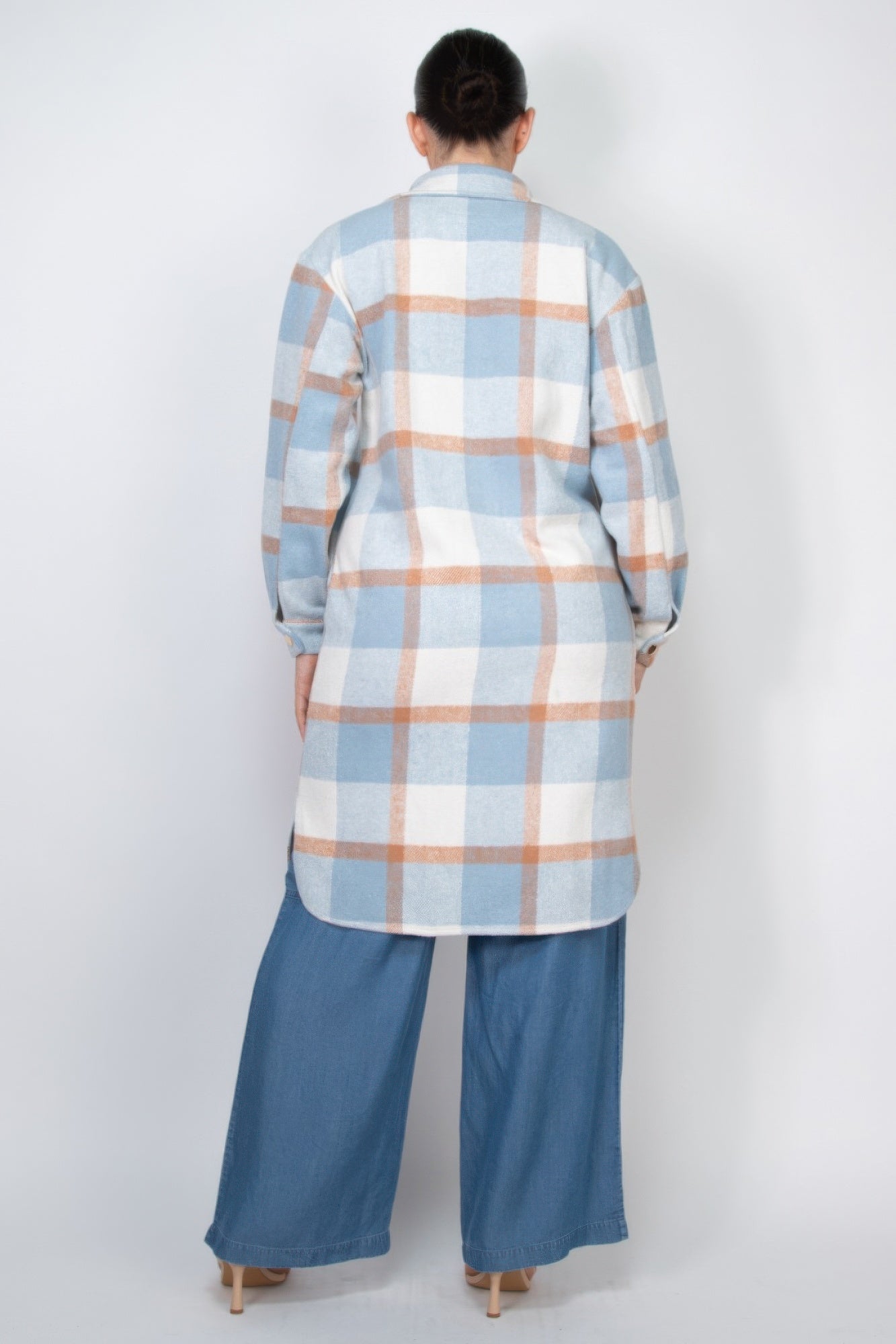 Plaid Buttoned Shacket Coat product image