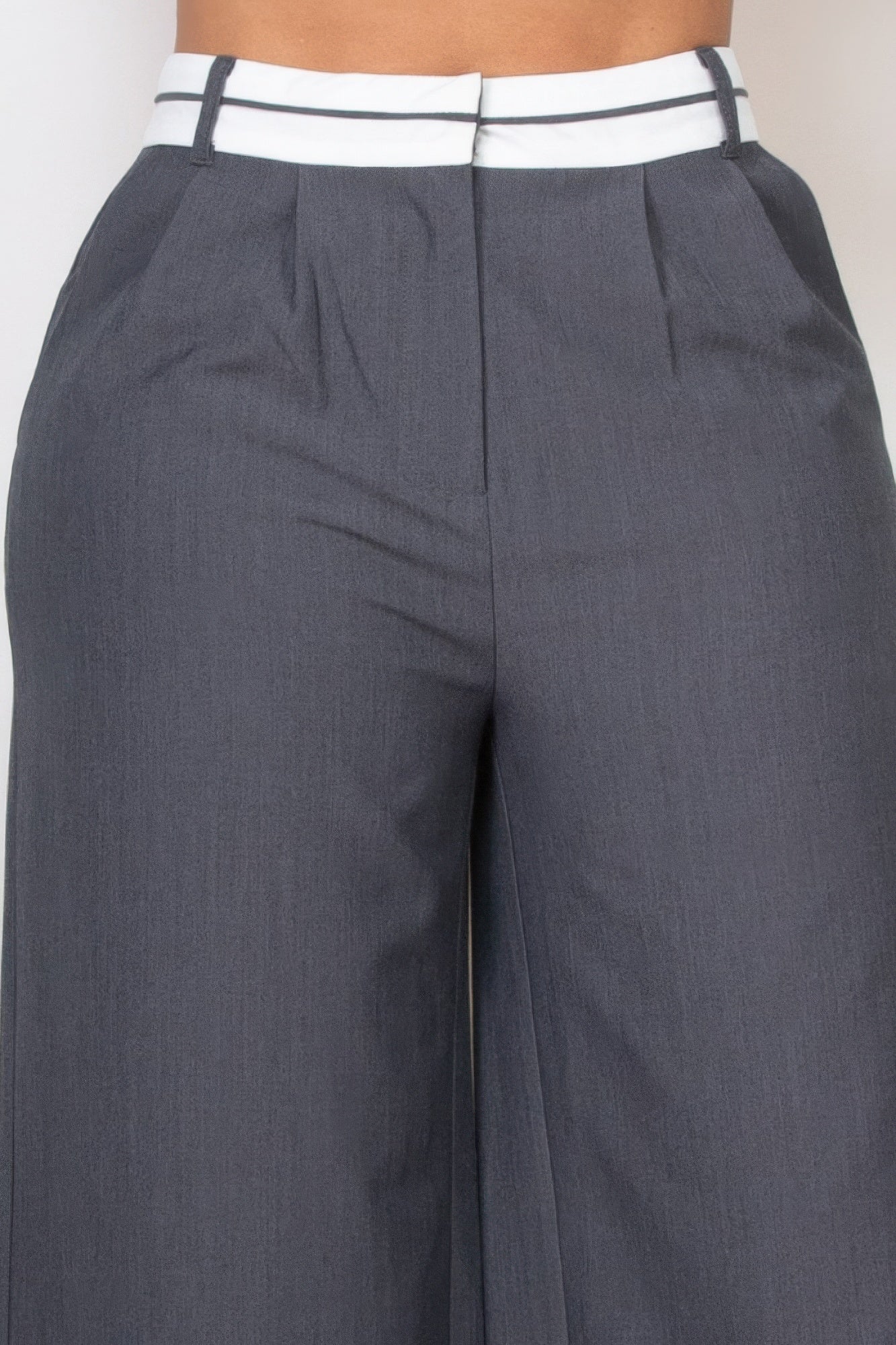 Pleated Double Waistband Pants product image