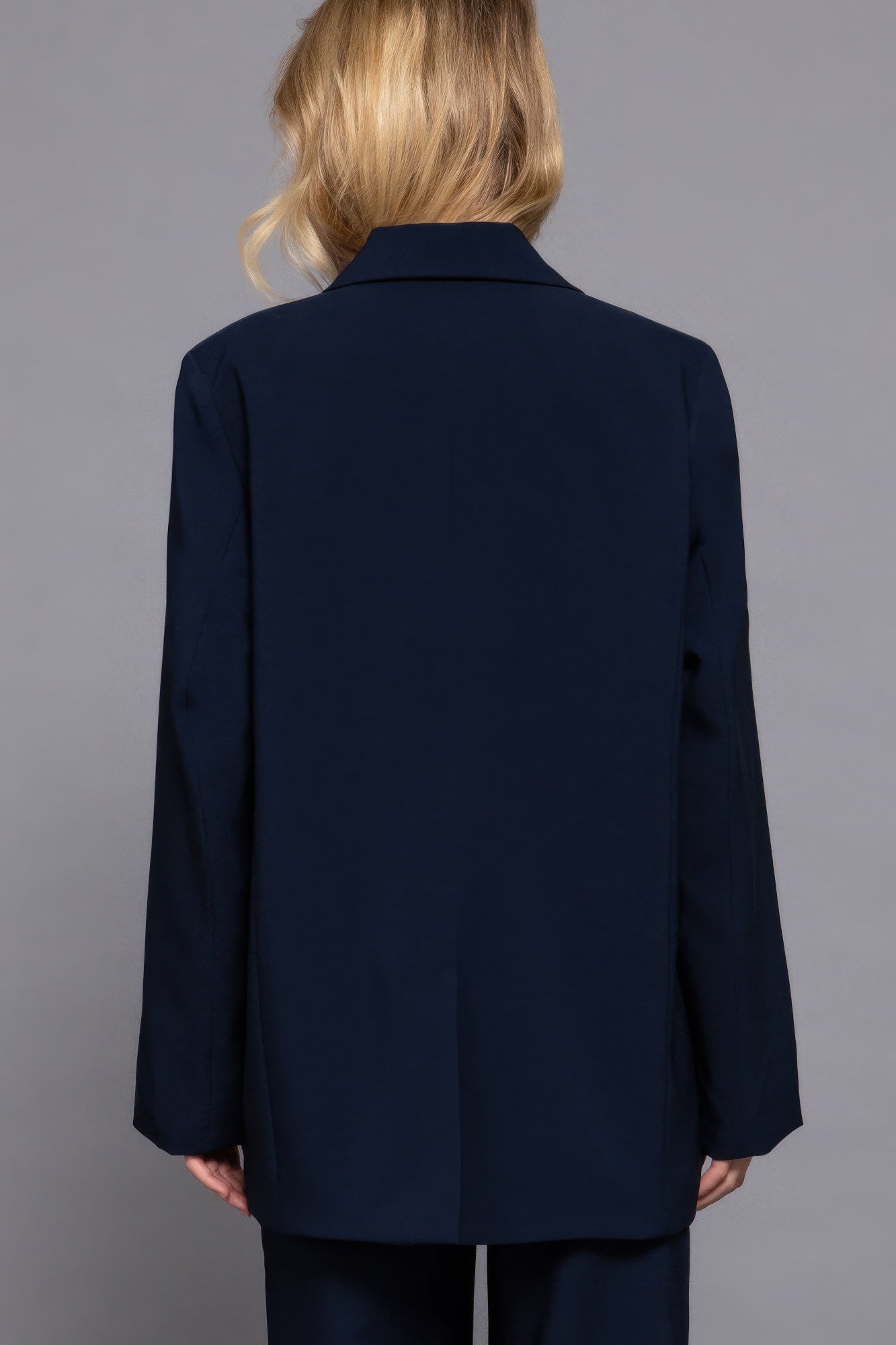 Long slv front button closure blazer product image