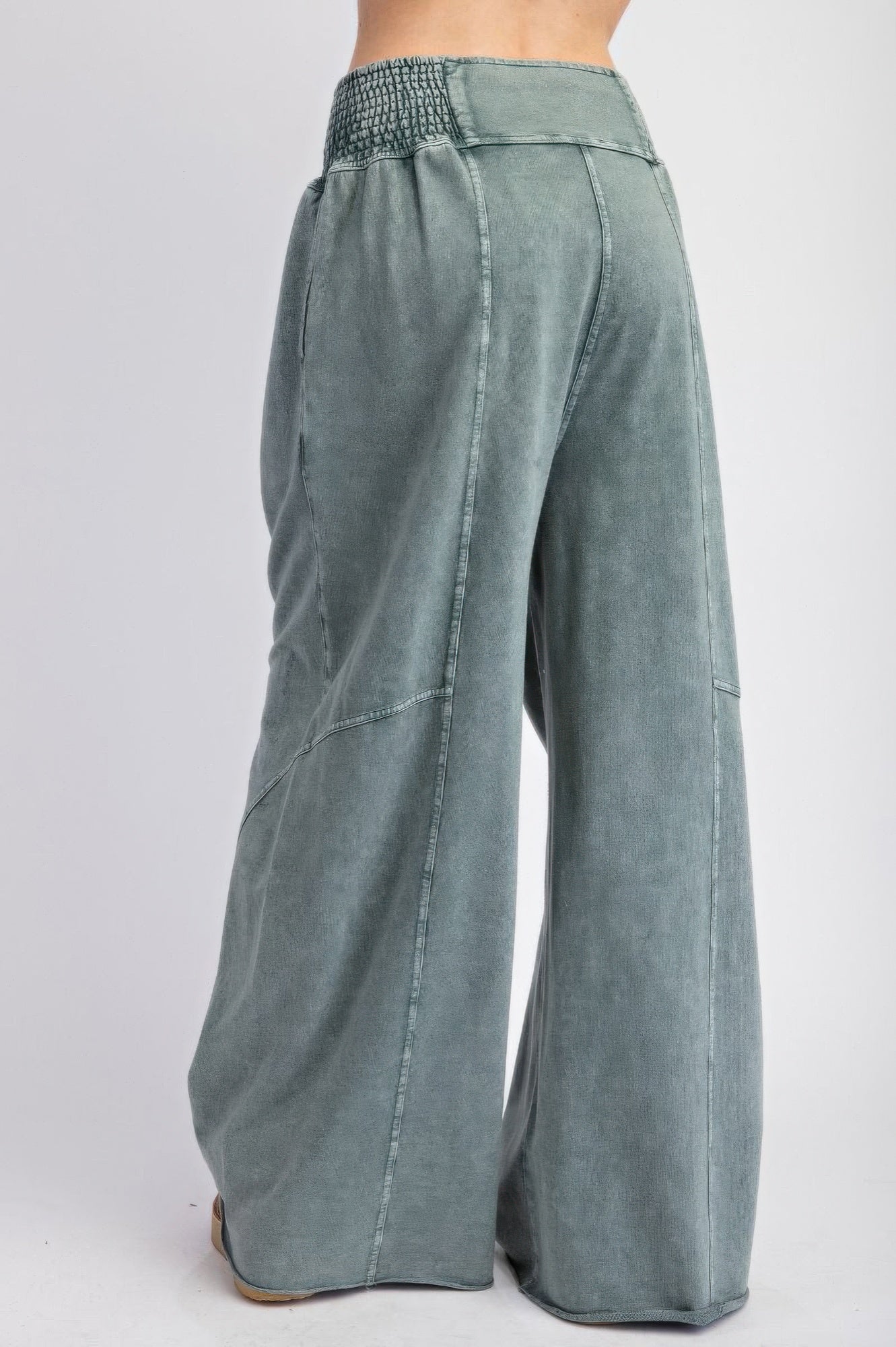 Mineral washed terry knit pants product image