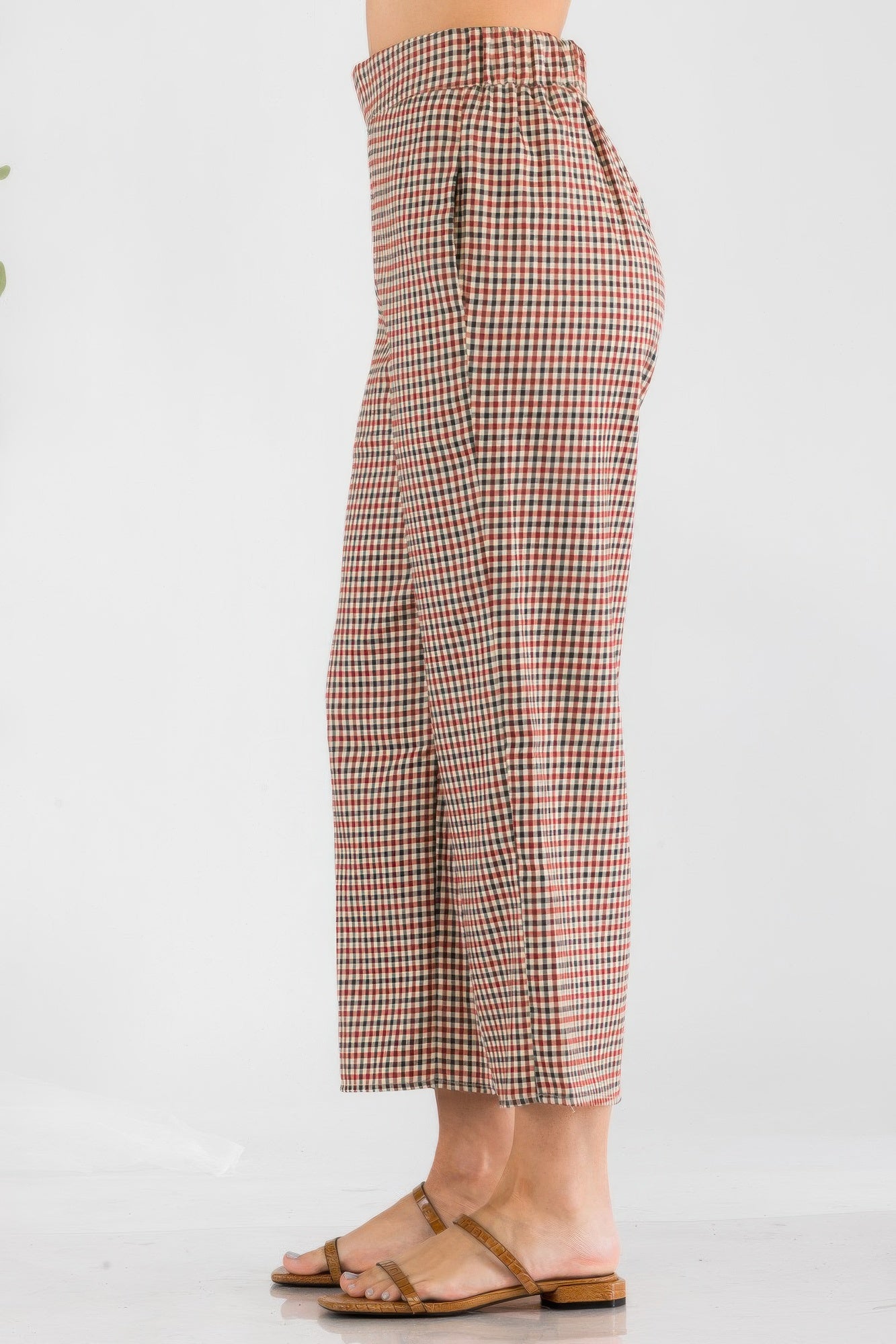 Gingham High Waist Pants product image