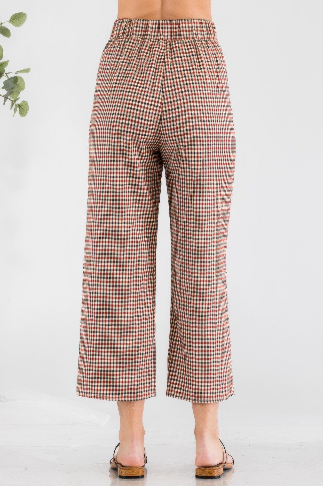 Gingham High Waist Pants product image