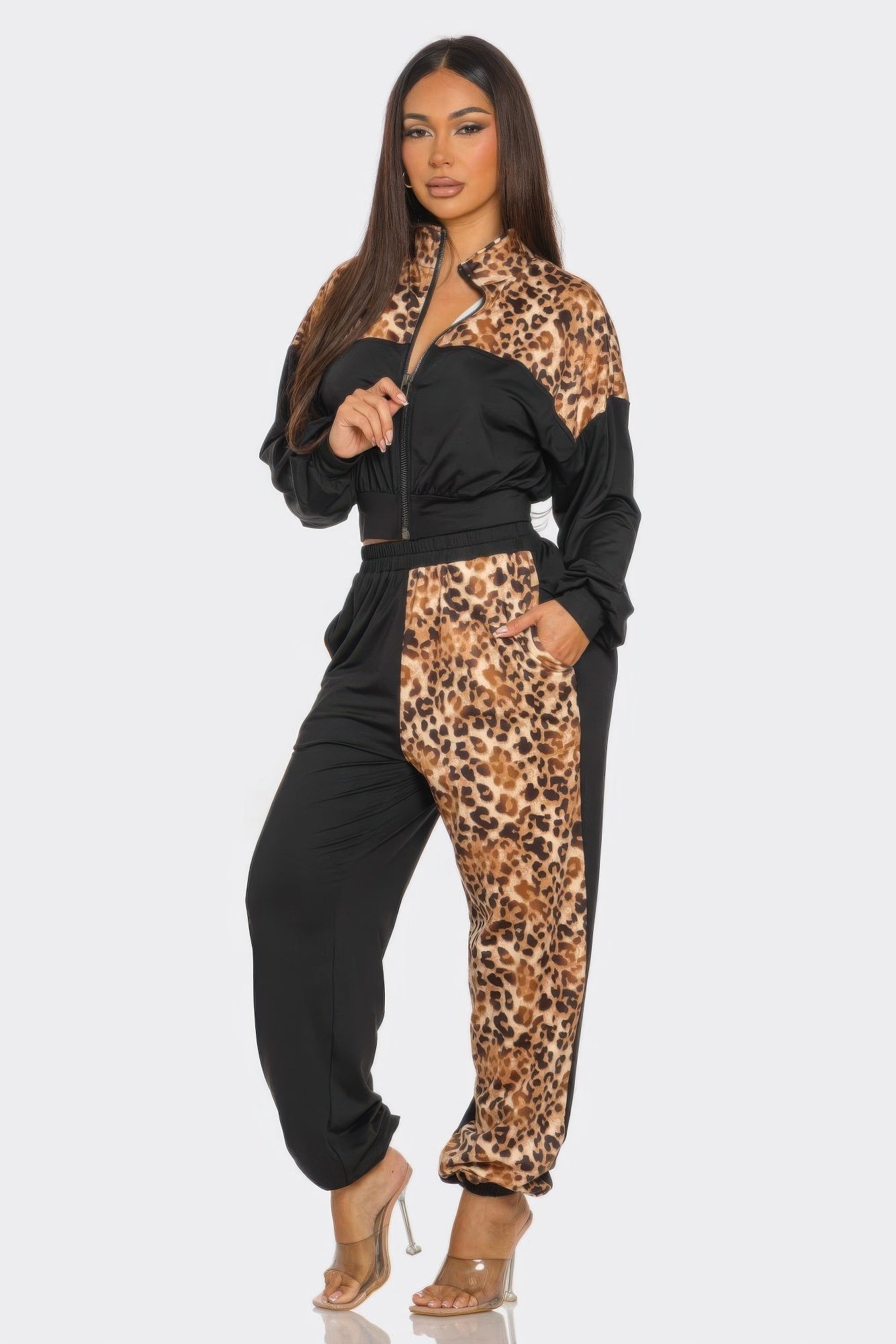 Animal Print Jogger Set product image
