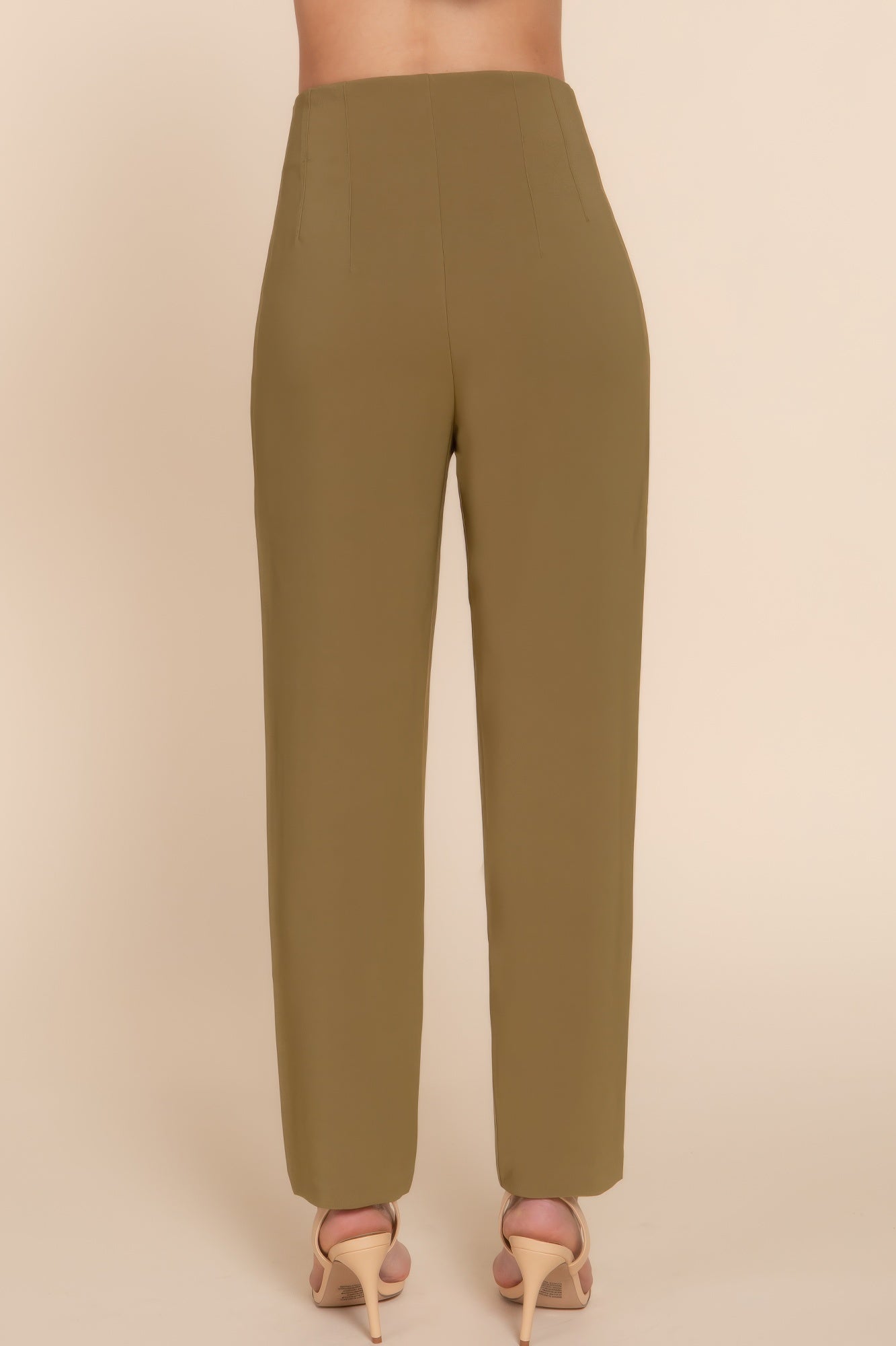 High Waist Pintuck Detail Long Pants product image