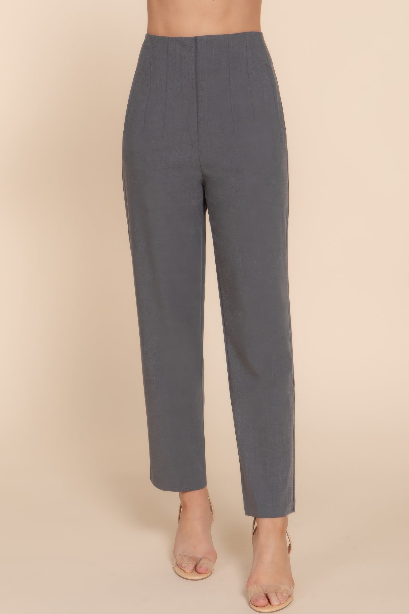 High Waist Pintuck Detail Long Pants product image