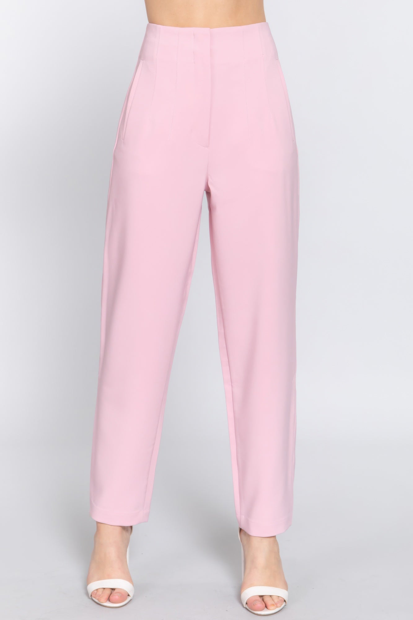 High Waist Pintuck Detail Long Pants product image