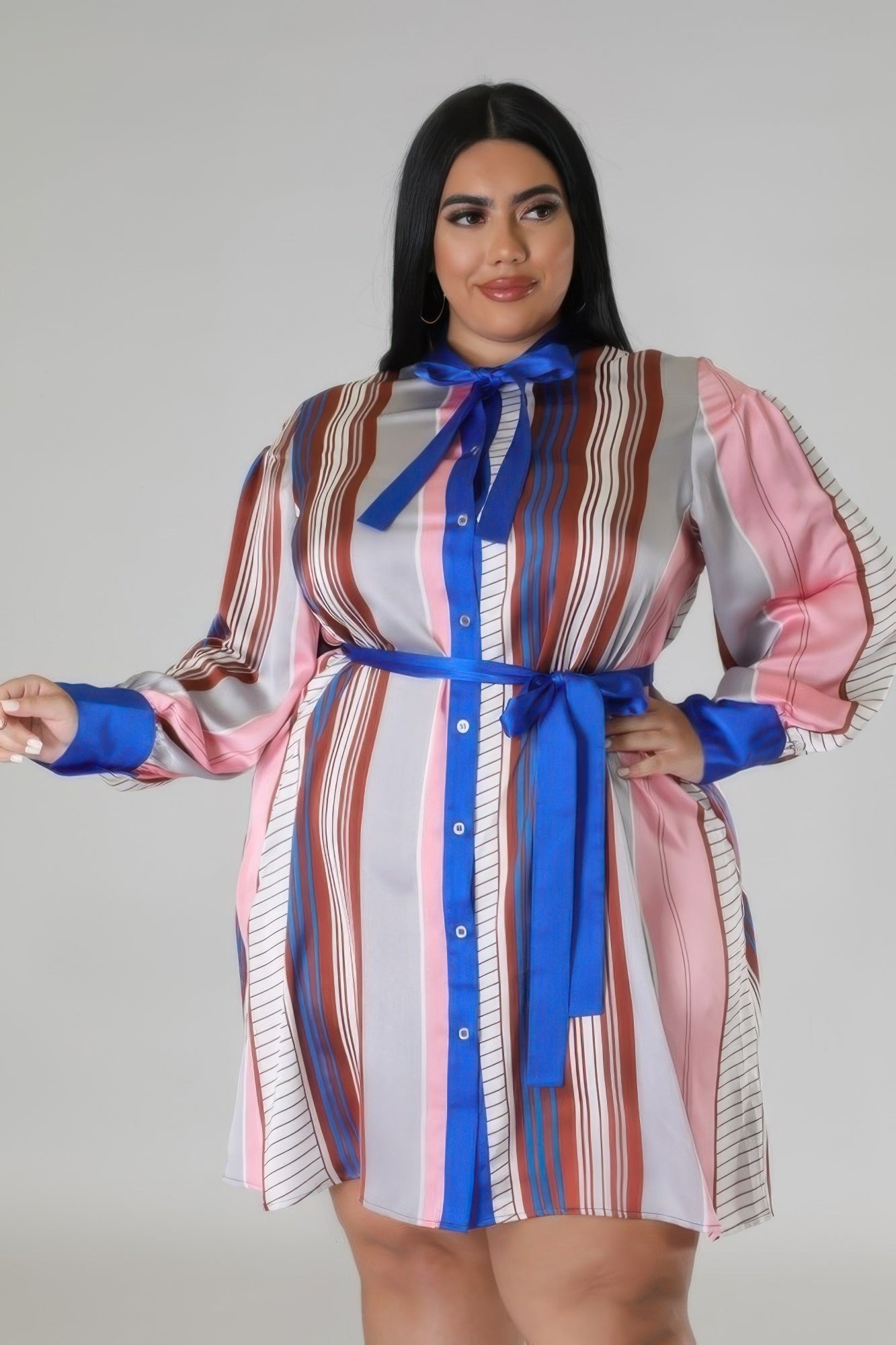 Long Sleeves Non-stretch Dress product image