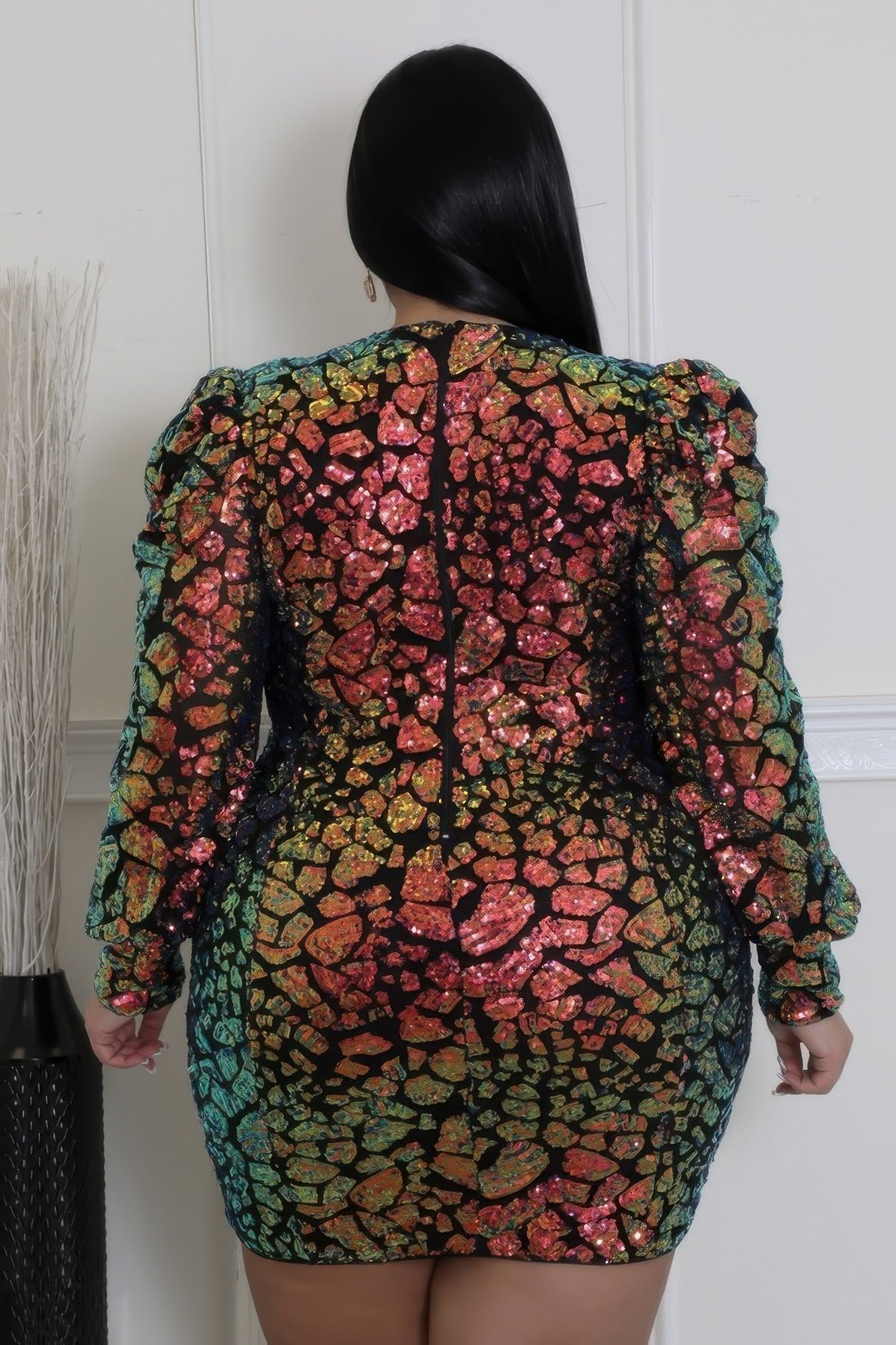 Non-stretch Round Neckline Dress product image