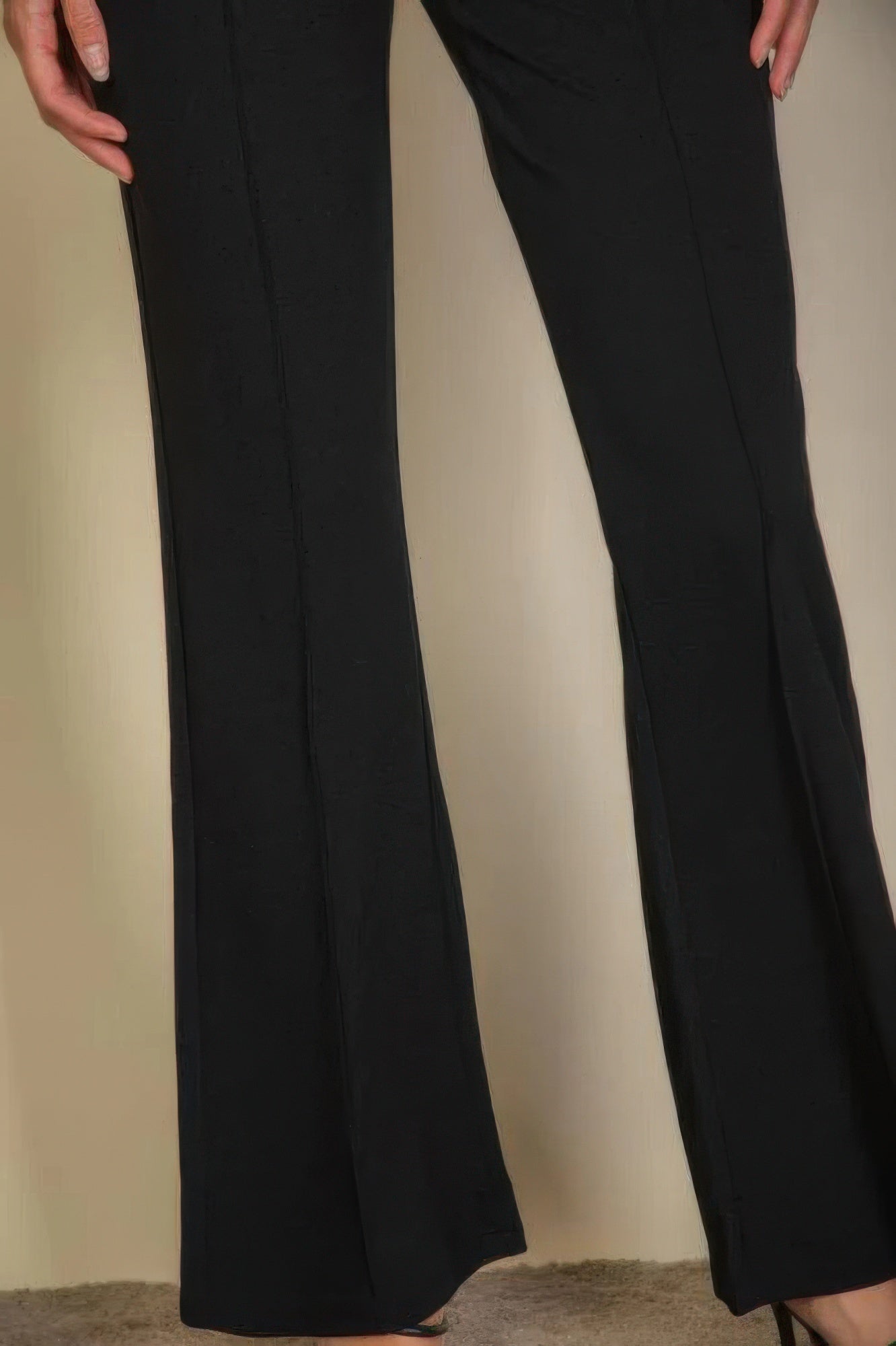 High Waist Stretch Crepe Flare Pants product image