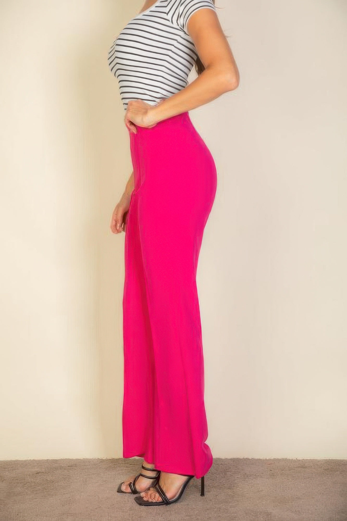 High Waist Stretch Crepe Flare Pants product image
