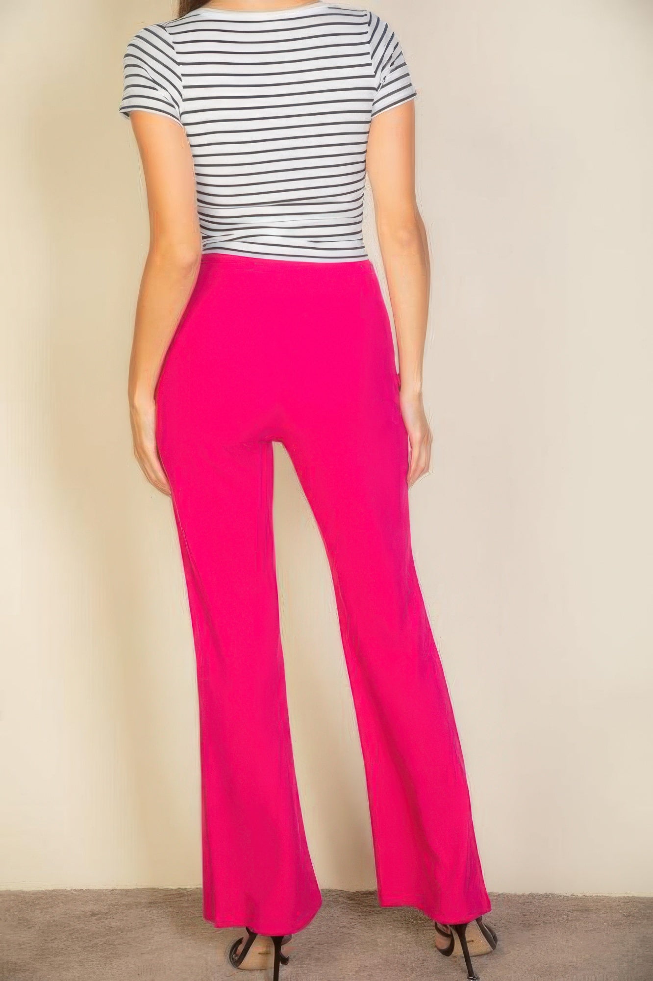 High Waist Stretch Crepe Flare Pants product image