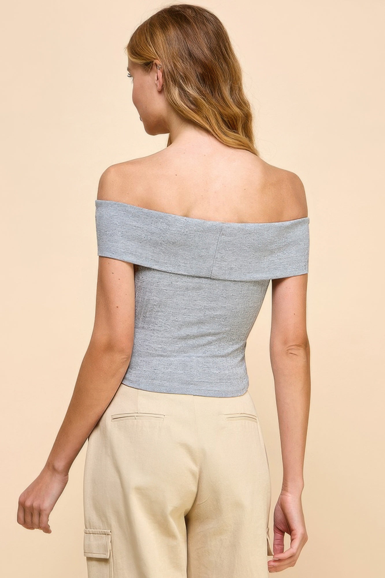 Off Shoulder Ribbed Top product image