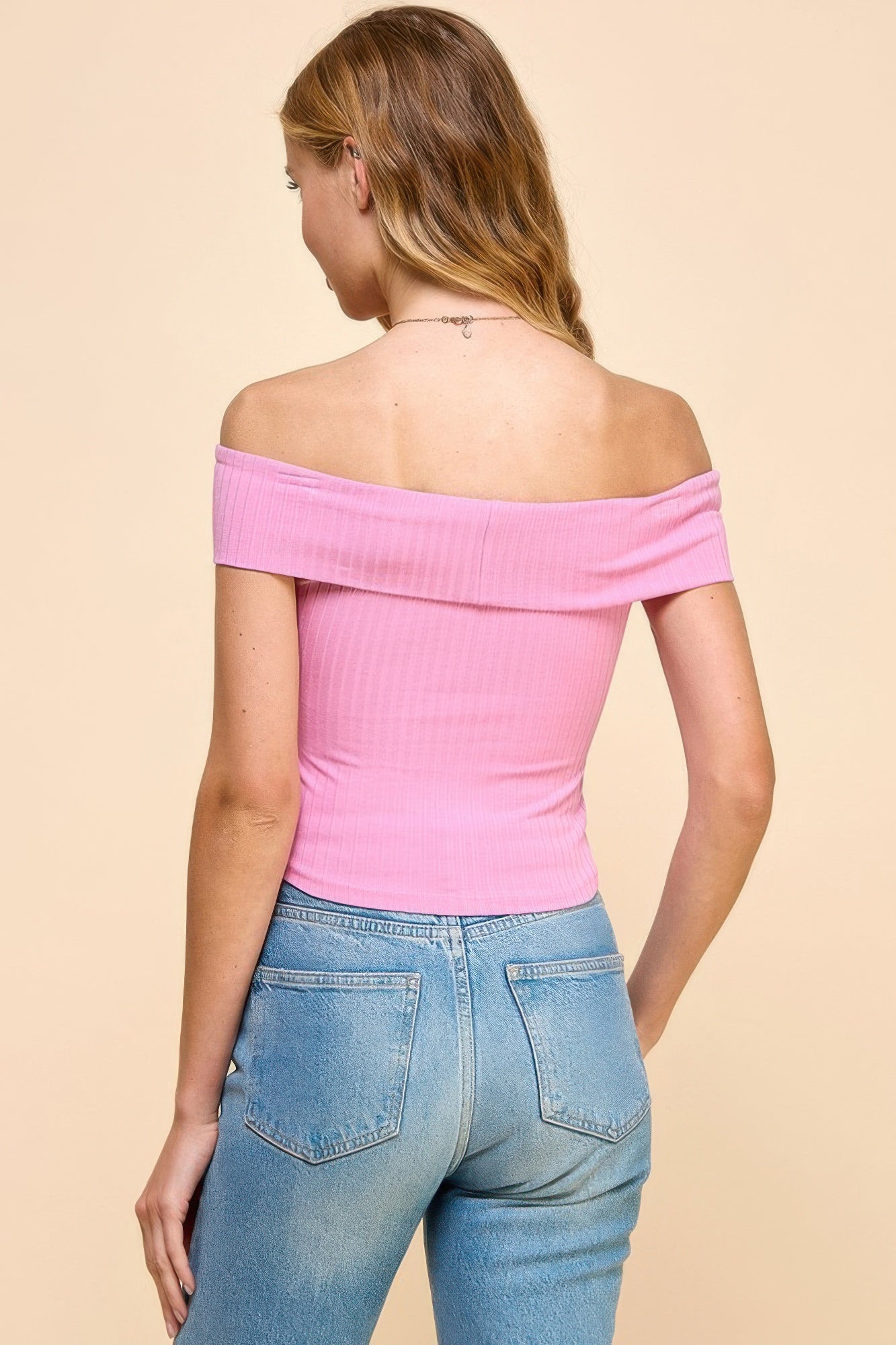 Off Shoulder Ribbed Top product image