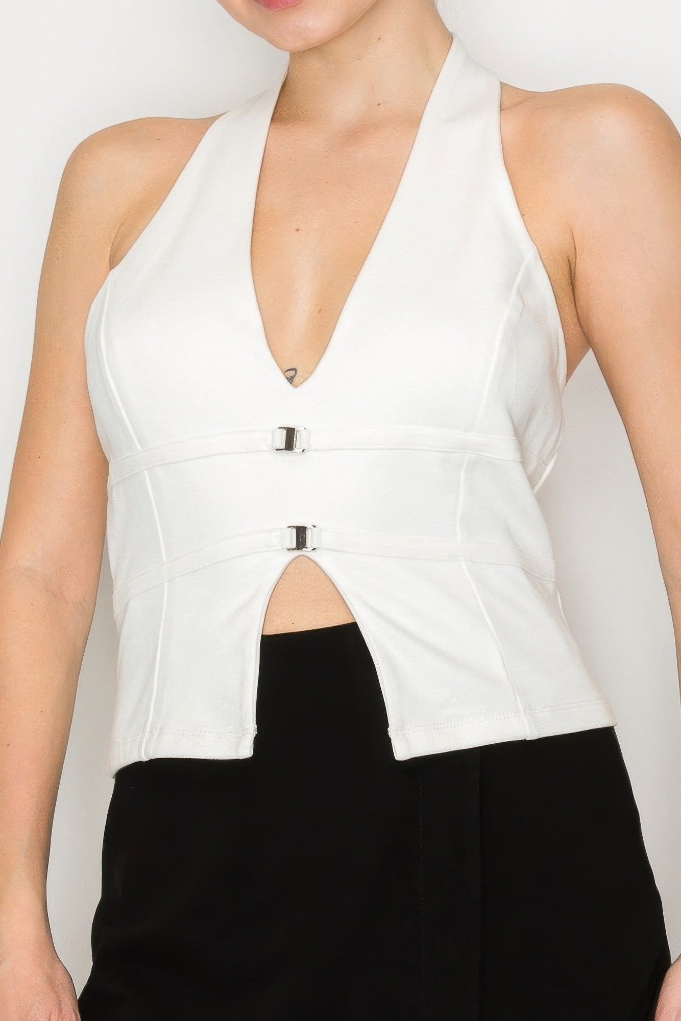 Halter Neck Buckled Open-back Top product image