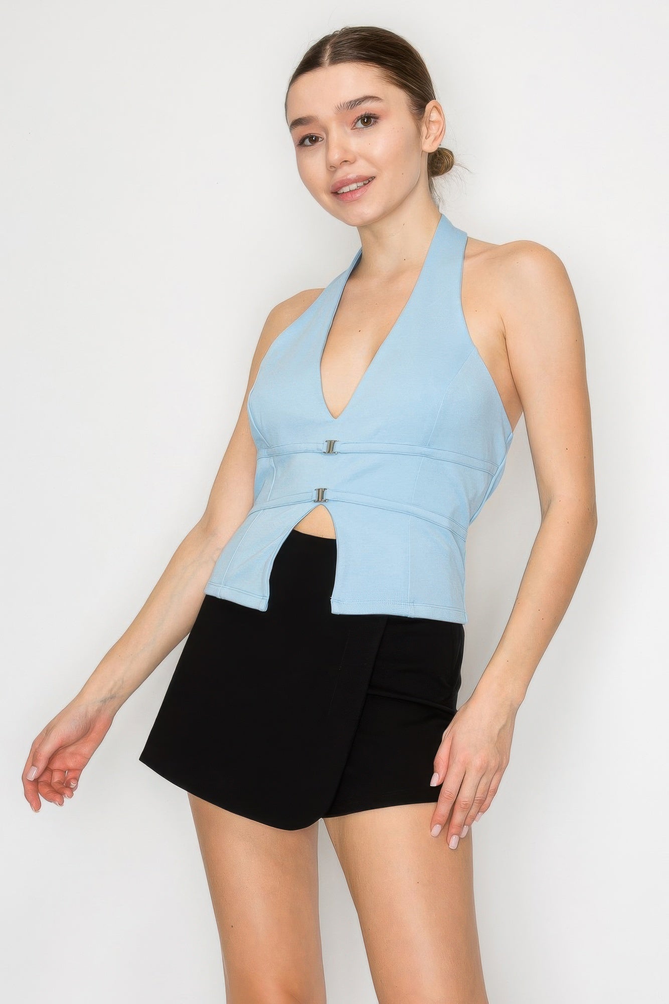Halter Neck Buckled Open-back Top product image