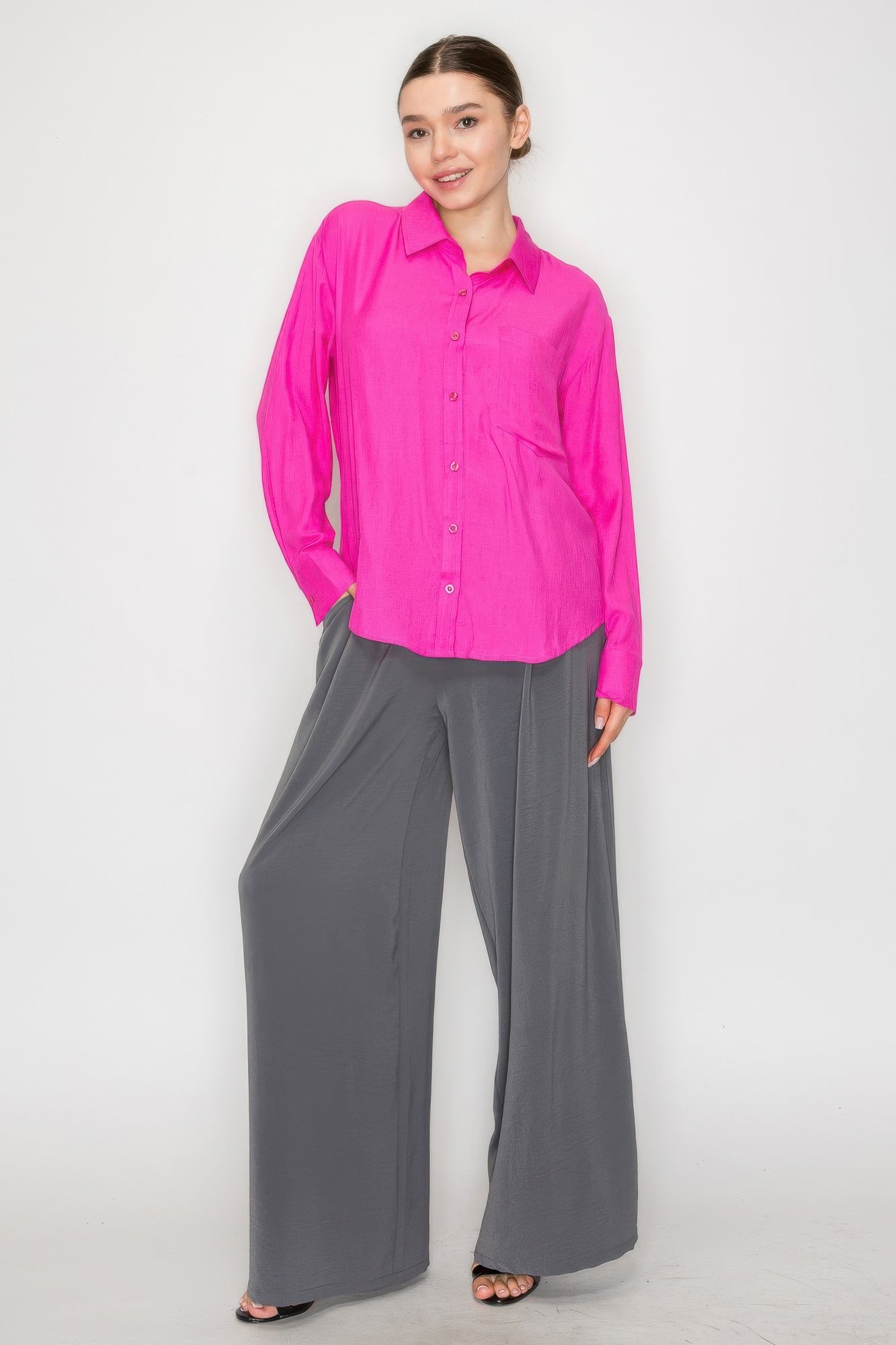 Button Down Collared Linen Shirt product image