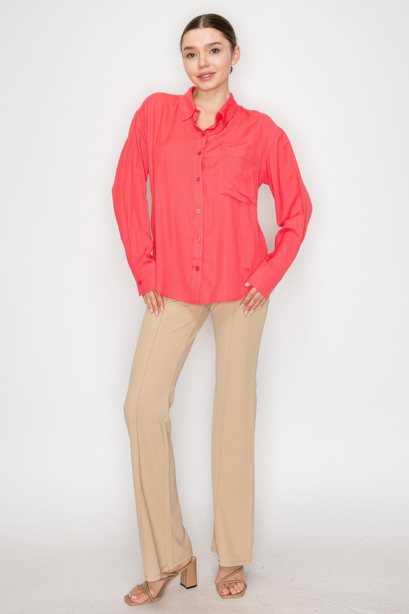 Button Down Collared Linen Shirt product image