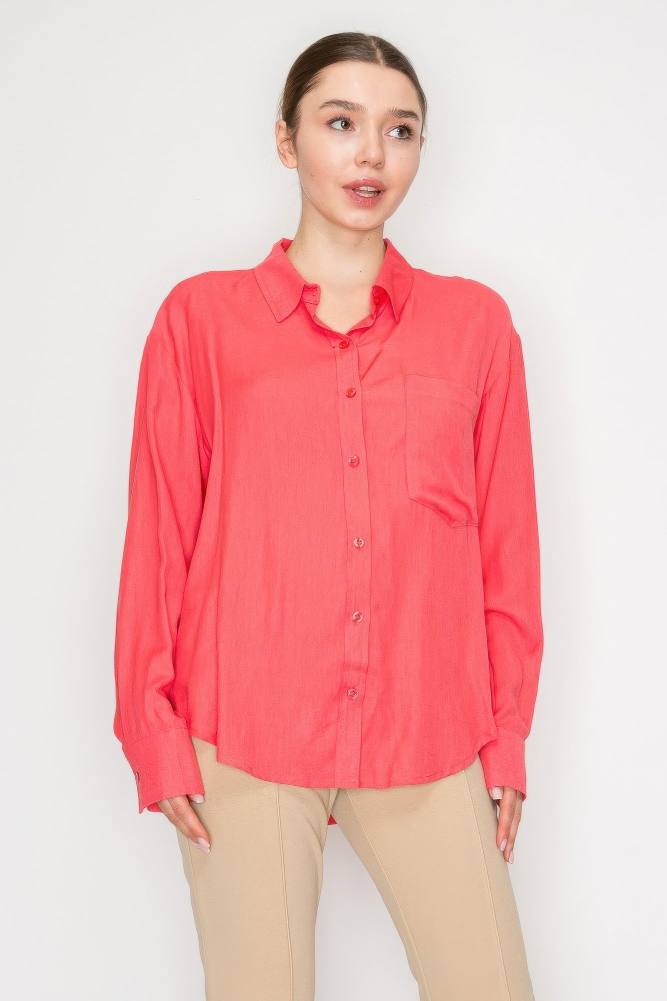 Button Down Collared Linen Shirt product image