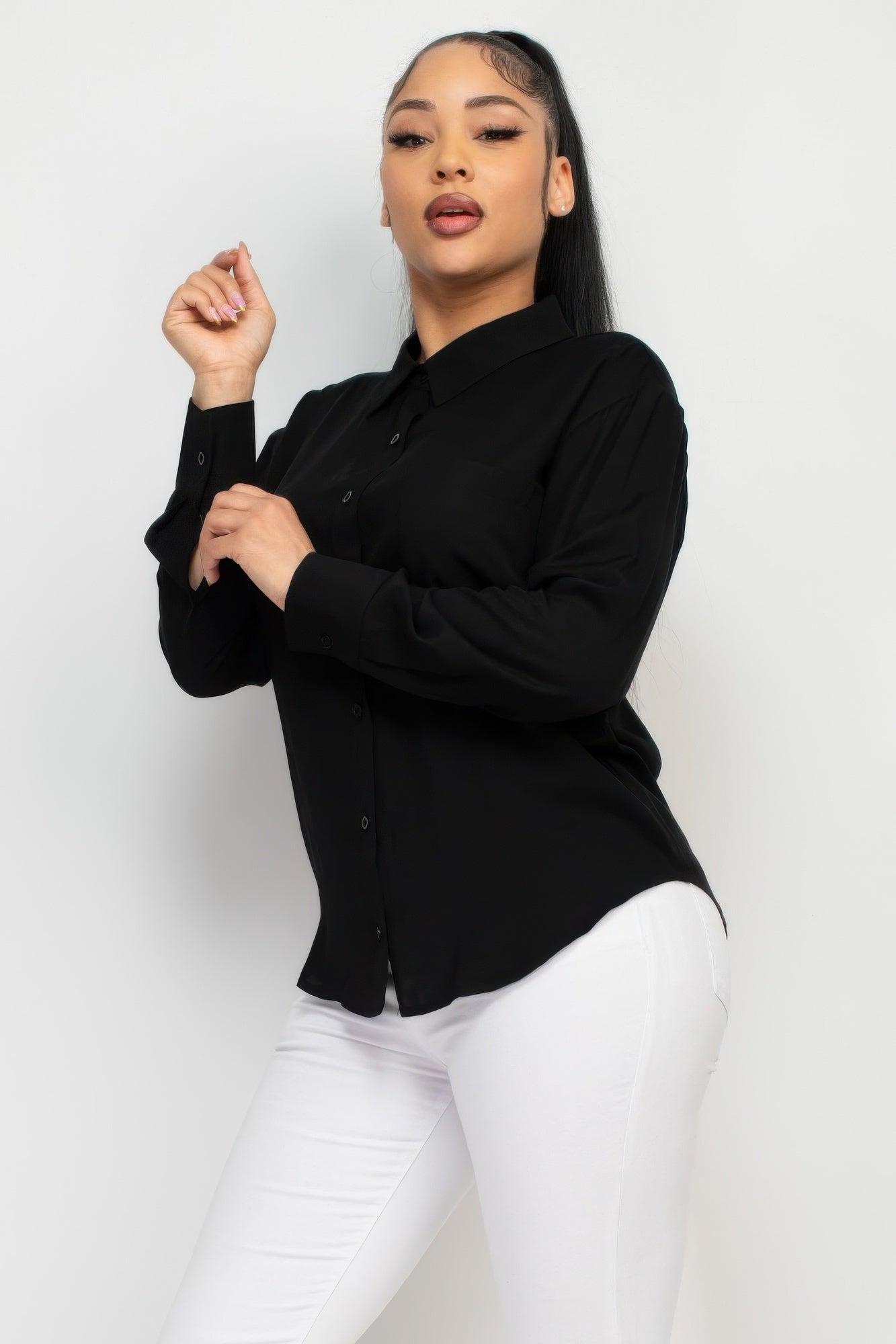 Button Down Collared Linen Shirt product image