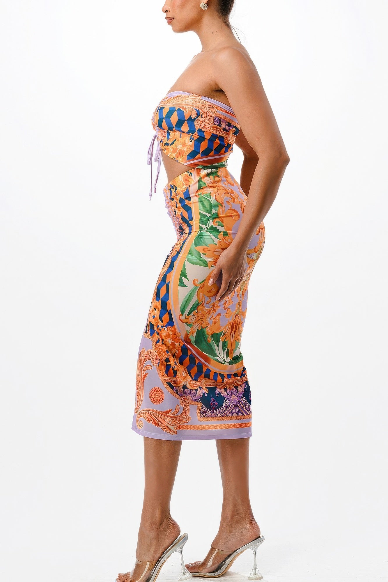 Adjustable Ruching Midi Skirt Set product image