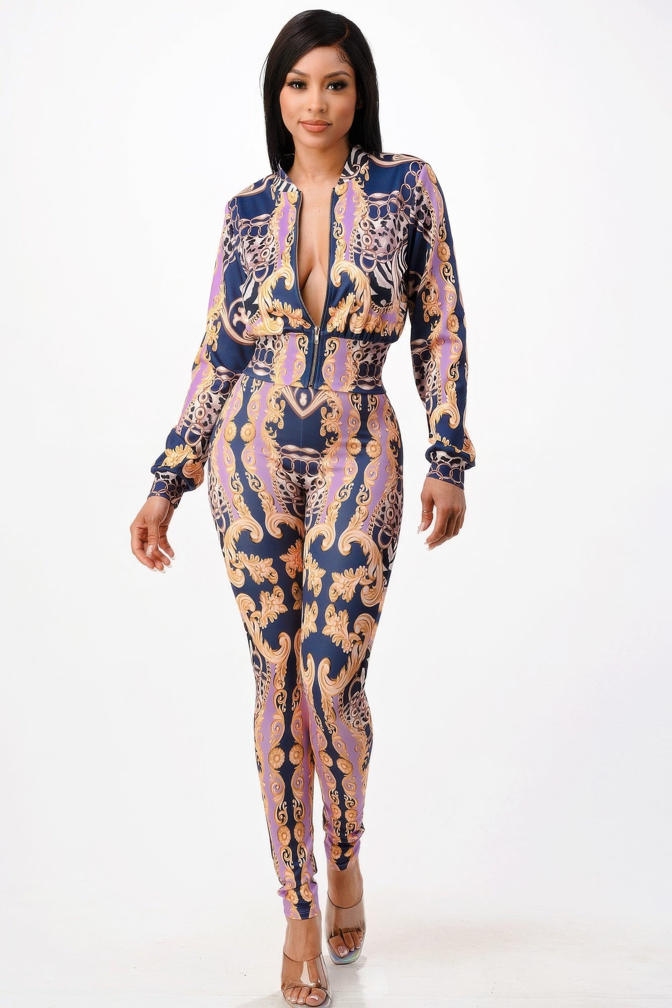 Zip-up Style Jacket With Leggings Set product image