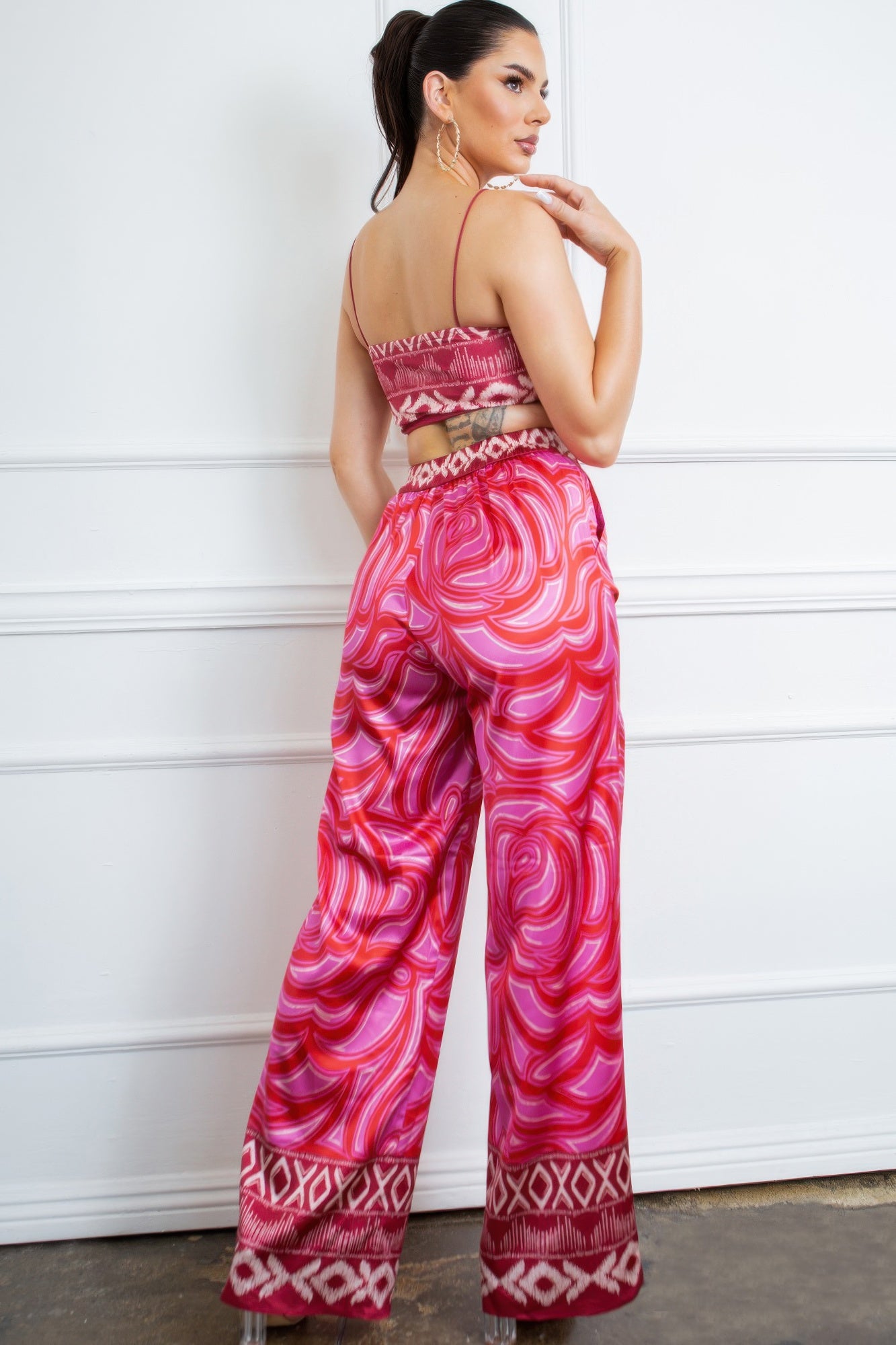 Bra Top And Wide Leg Pants Set product image