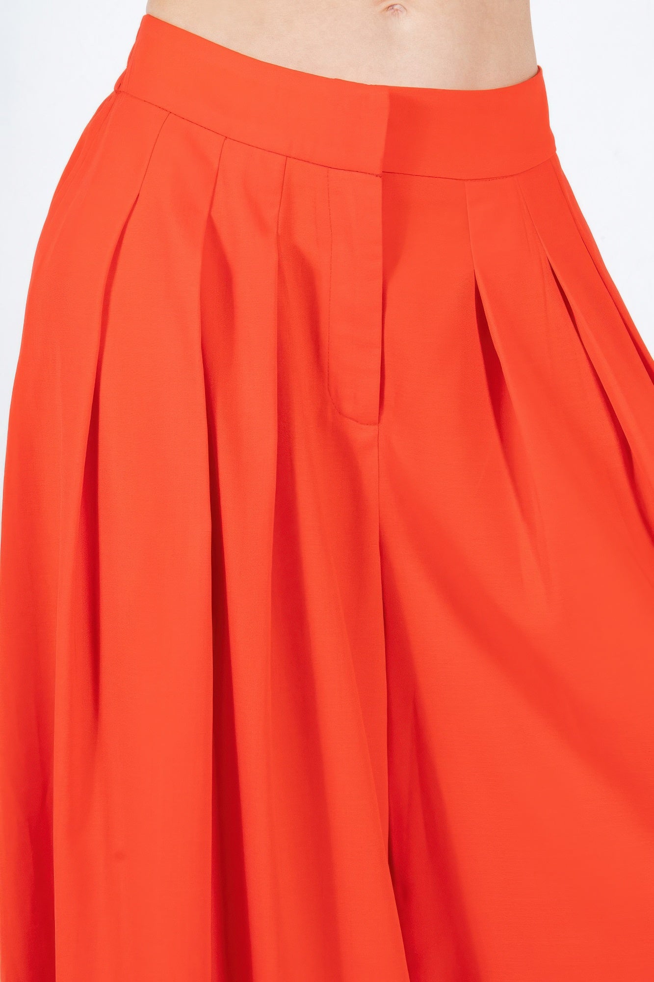 Large Hem Wide Leg Pleated Solid Pants product image