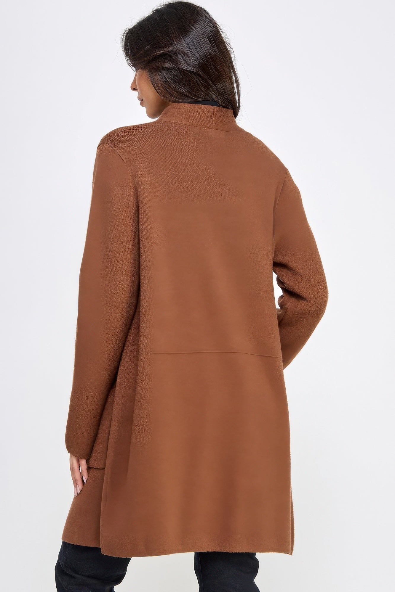 Basic Soft Long Line Open Front Sweater Cardigan product image