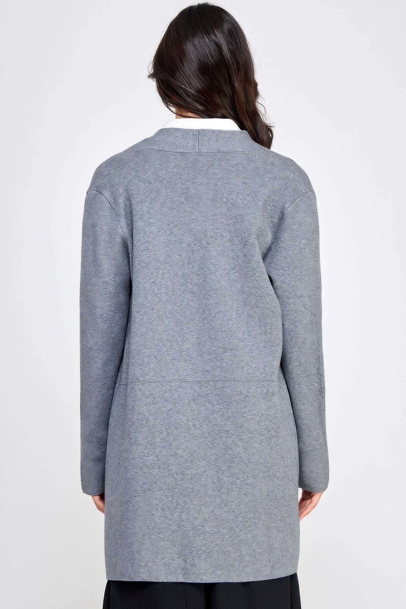 Basic Soft Long Line Open Front Sweater Cardigan product image