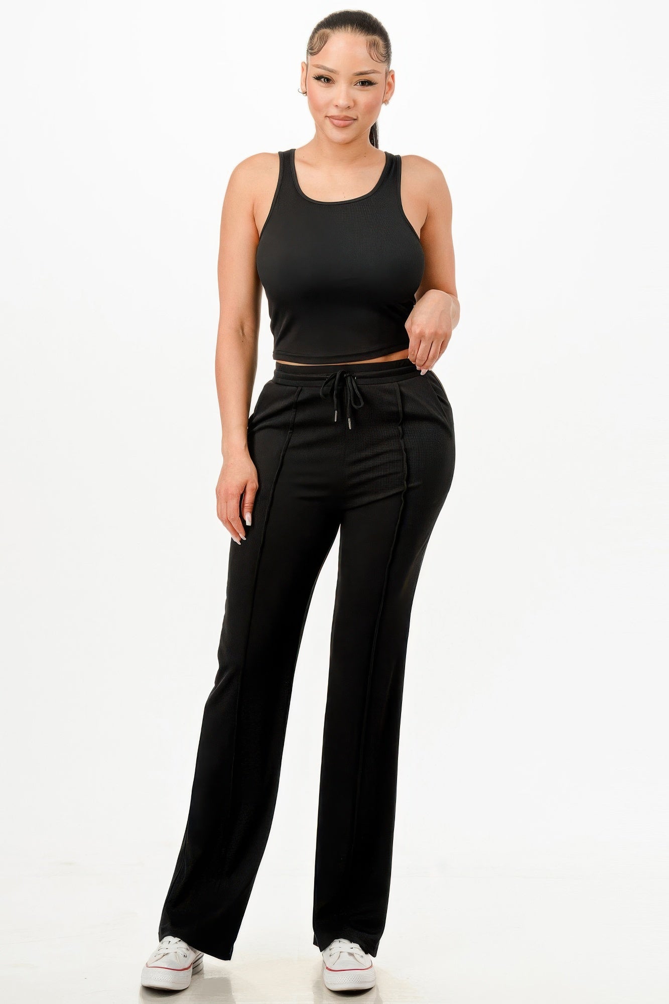 Ribbed Tank Top And Pant Set product image
