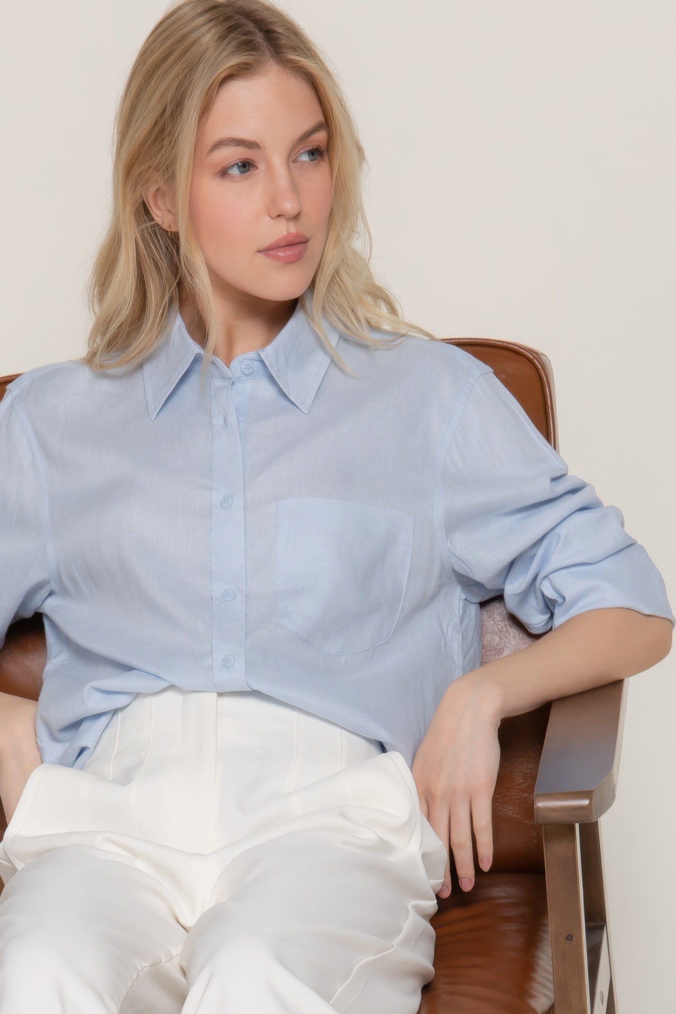 Long Sleeve Linen Blend Shirt product image