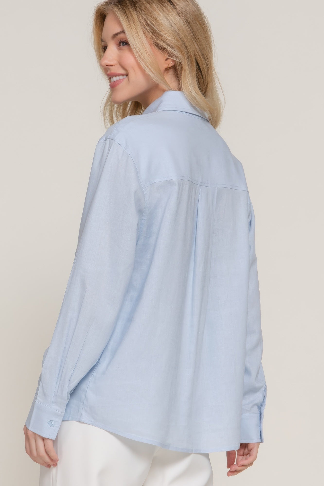Long Sleeve Linen Blend Shirt product image