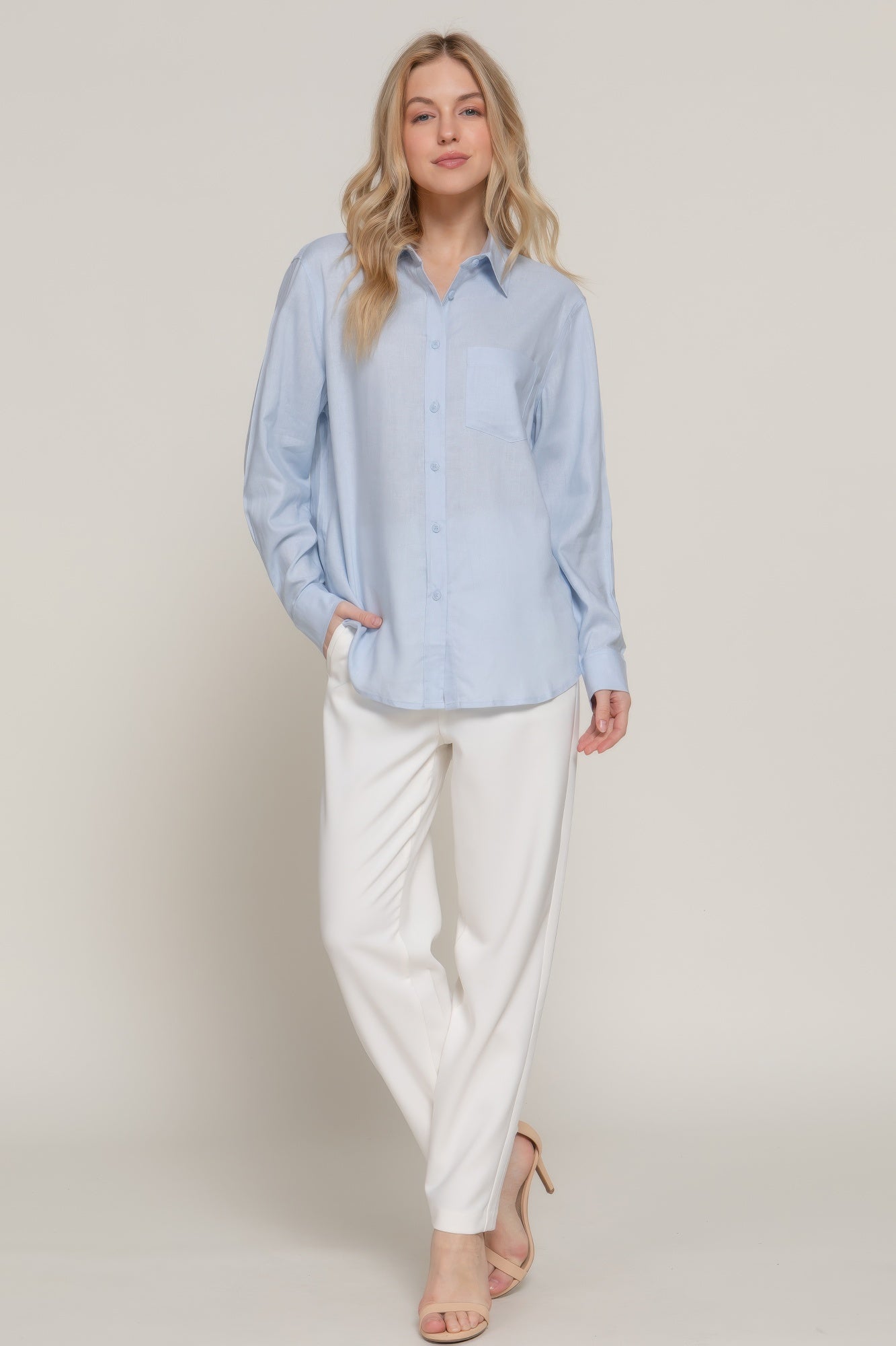 Long Sleeve Linen Blend Shirt product image