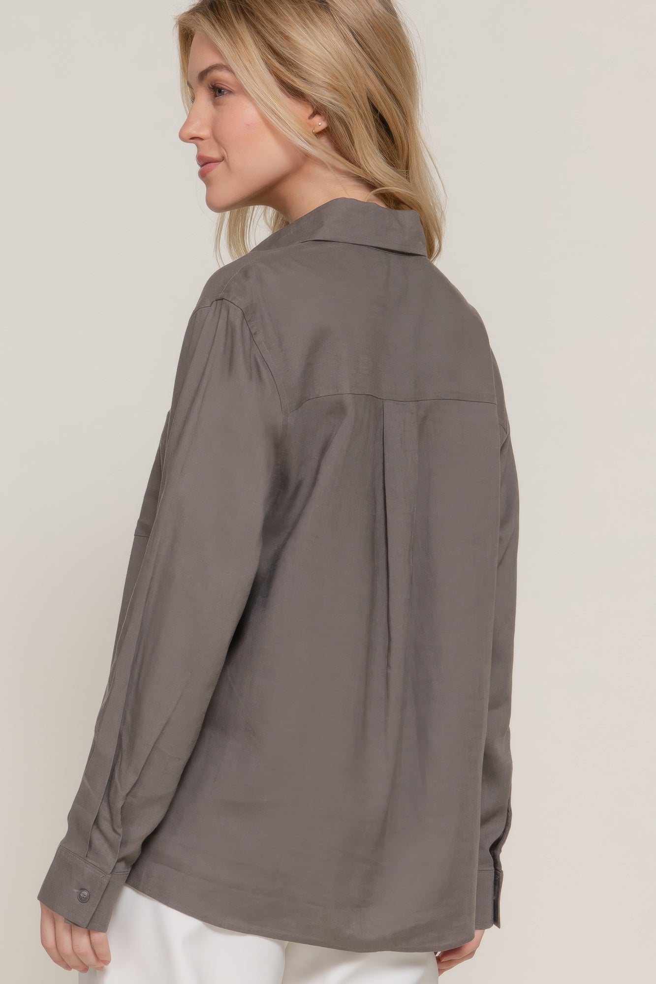 Long Sleeve Linen Blend Shirt product image