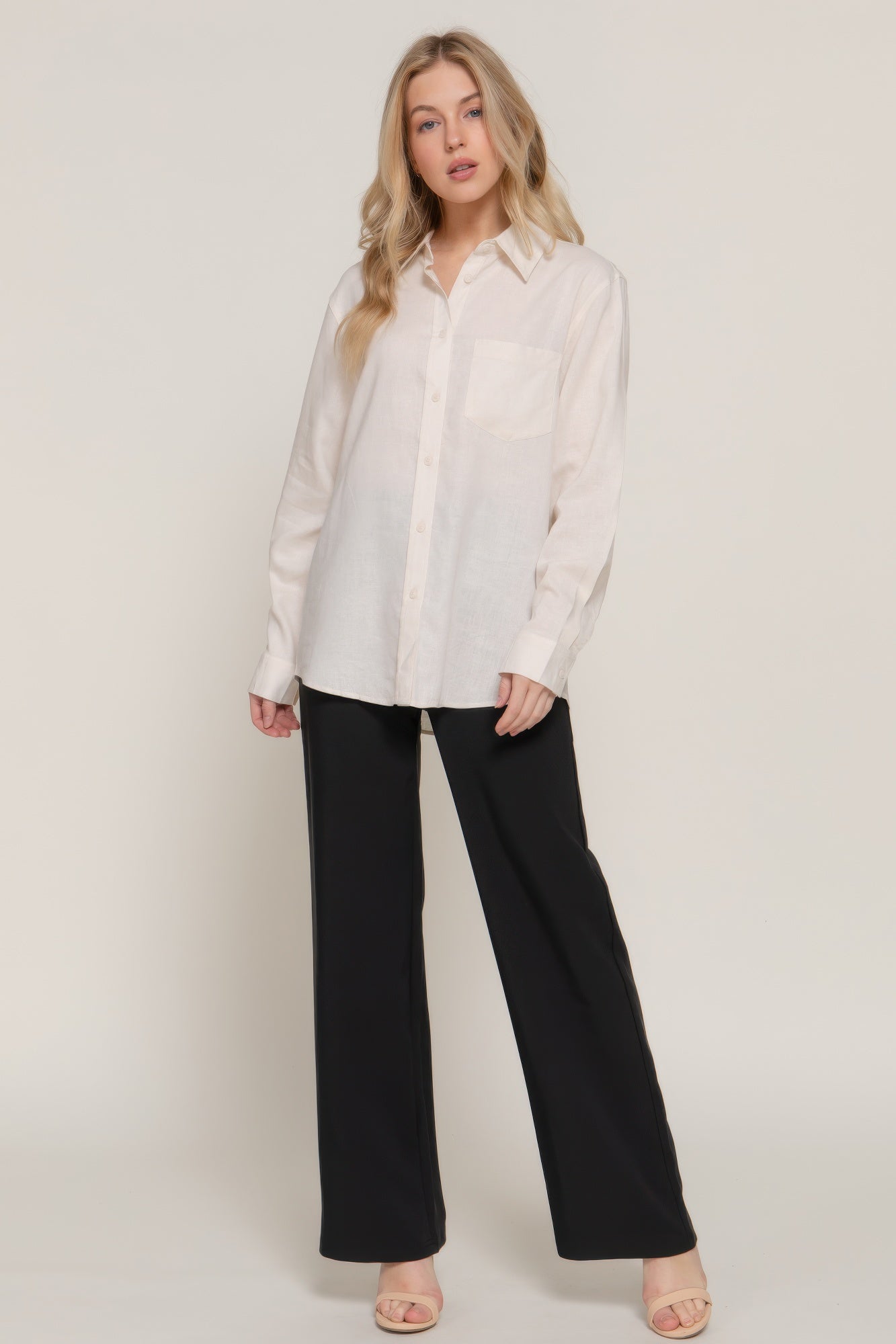 Long Sleeve Linen Blend Shirt product image