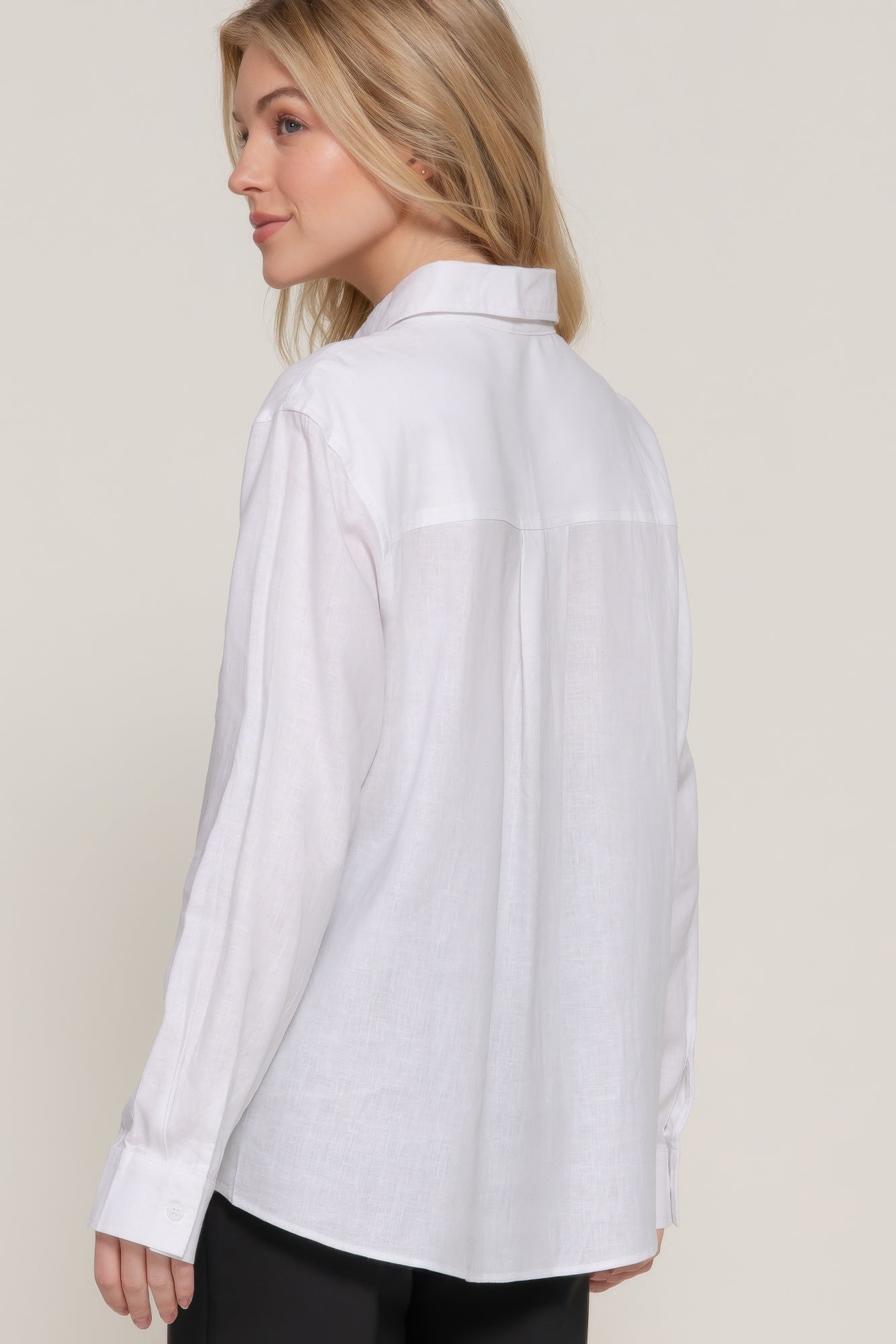 Long Sleeve Linen Blend Shirt product image