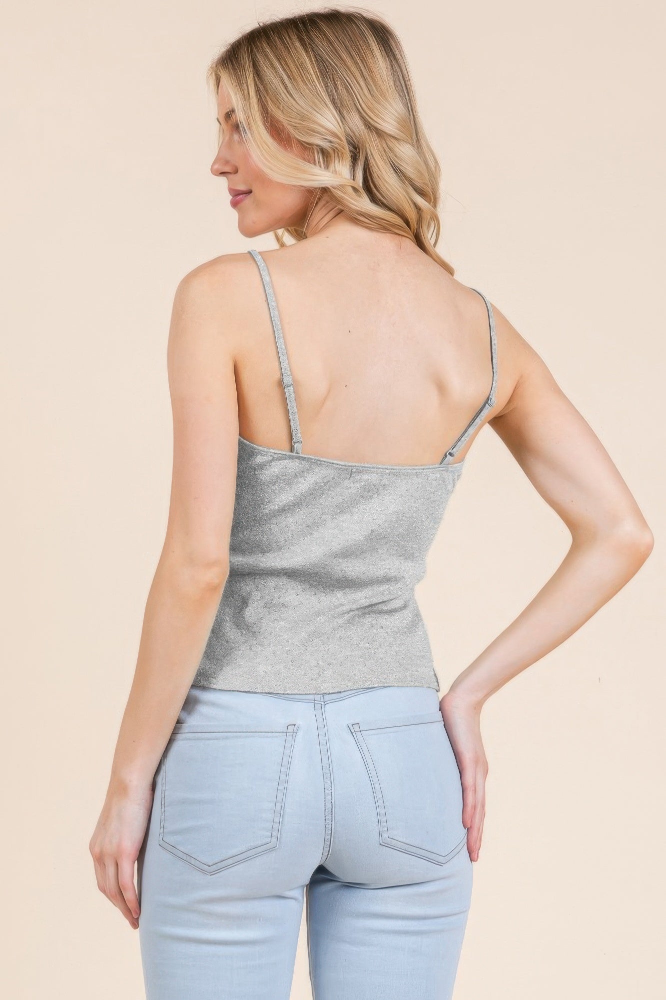 Pointelle W/lace Detail Cami Top product image