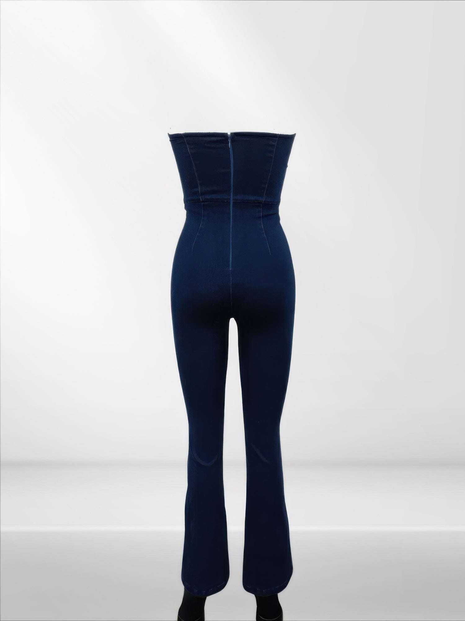 Lace Up Detail Denim Jumpsuit product image